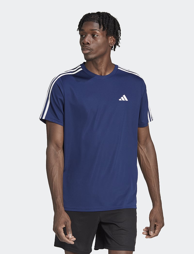 adidas Performance - TR-ES BASE 3S T - t-shirts - dkblue/white - 0
