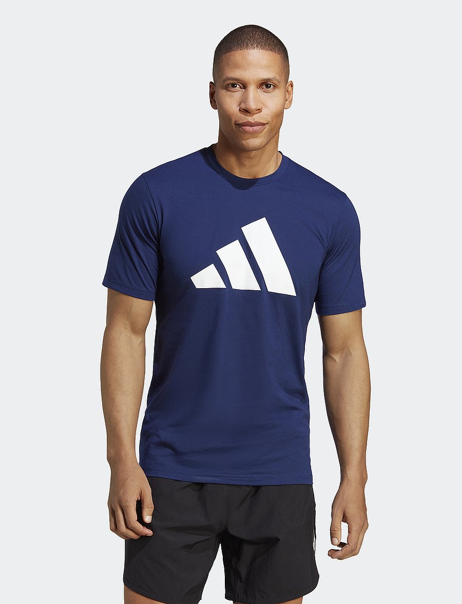 adidas Performance - TR-ES FR LOGO T - t-shirts - dkblue/white - 0