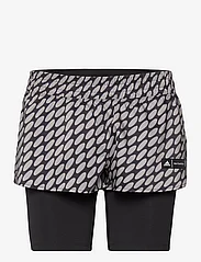 adidas Performance - adidas x Marimekko Run Icons 3 Bar Logo 2-in-1 Running Shorts - trainings-shorts - lbrown/black - 0