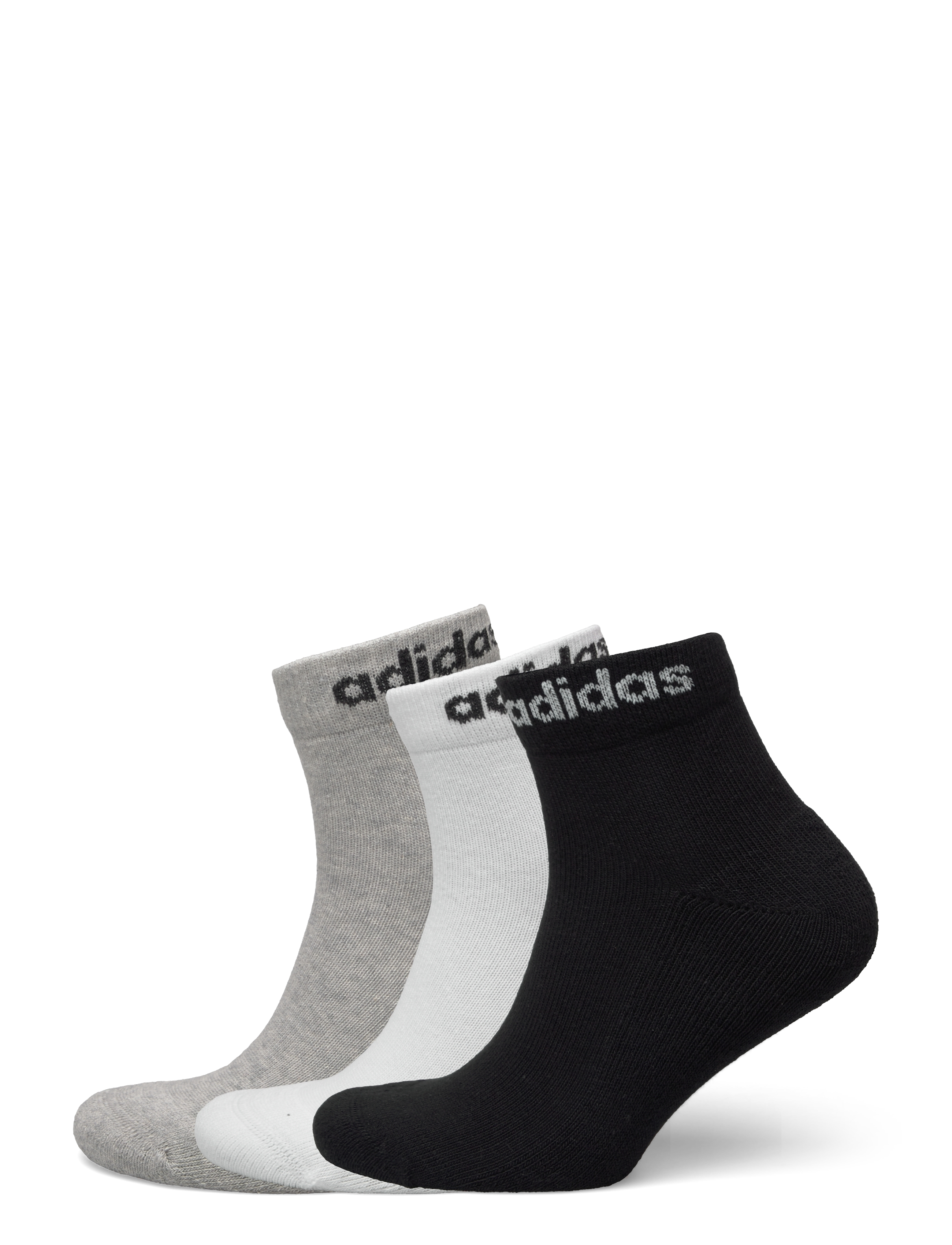 adidas Performance C LIN ANKLE 3P - Strømper - MGREYH/WHITE/BLACK / multi