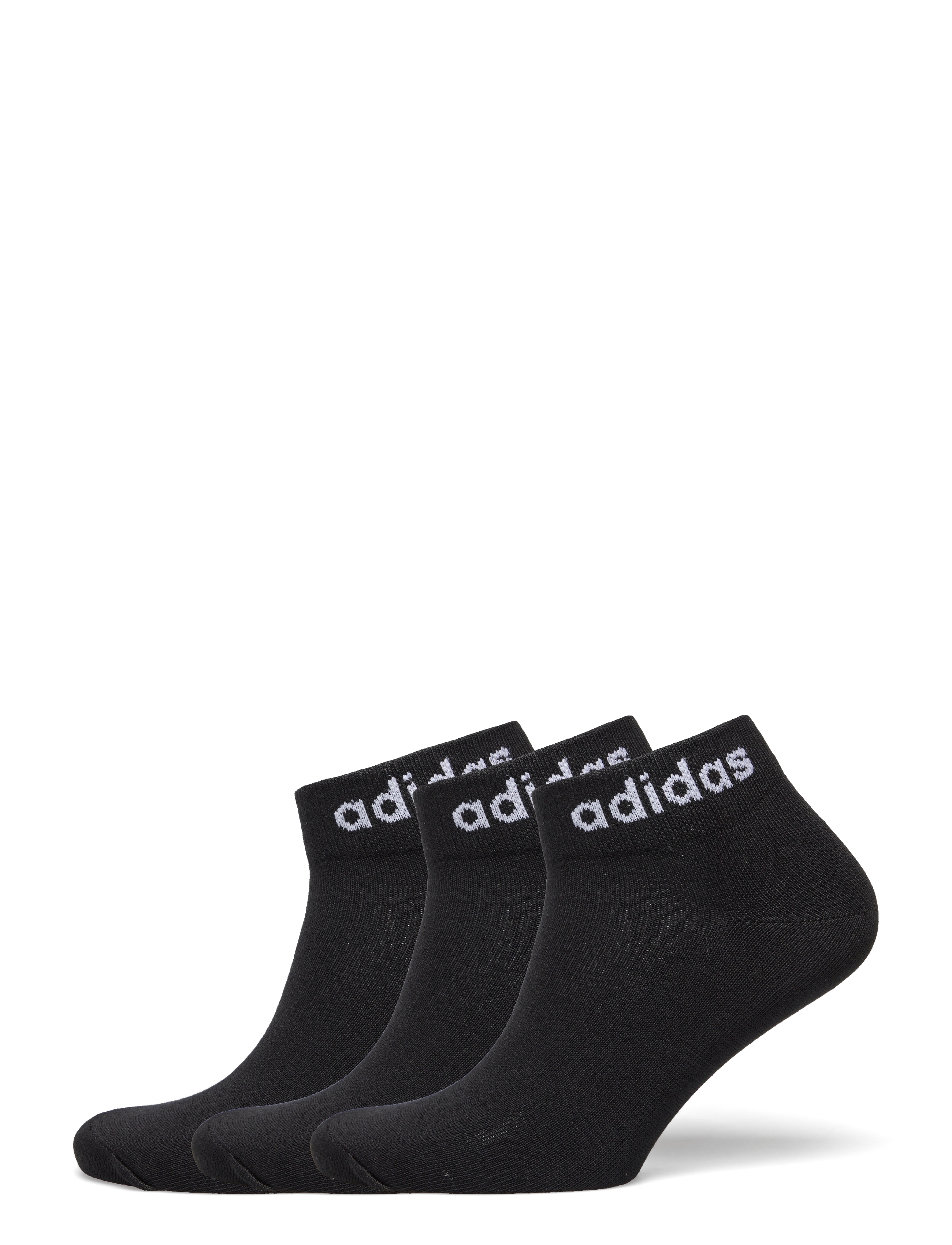 adidas Performance T LIN ANKLE 3P - Ankelstrømper - BLACK/WHITE / black