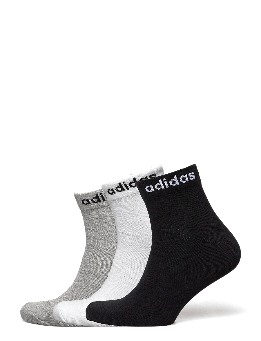 adidas Performance - T LIN ANKLE 3P - sokker - mgreyh/white/black - 0