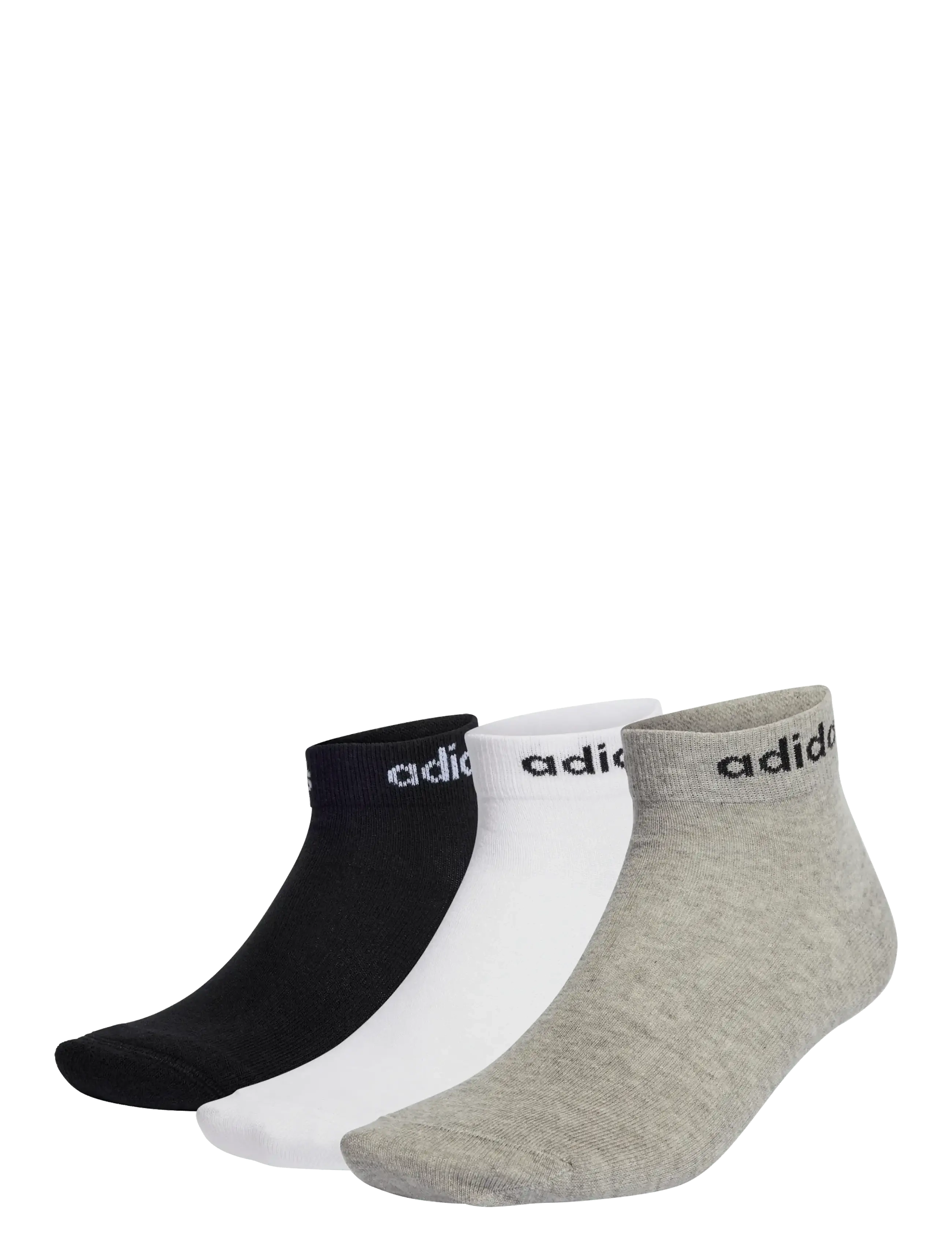 adidas Performance T LIN ANKLE 3P - Sokkar - MGREYH/WHITE/BLACK / multi