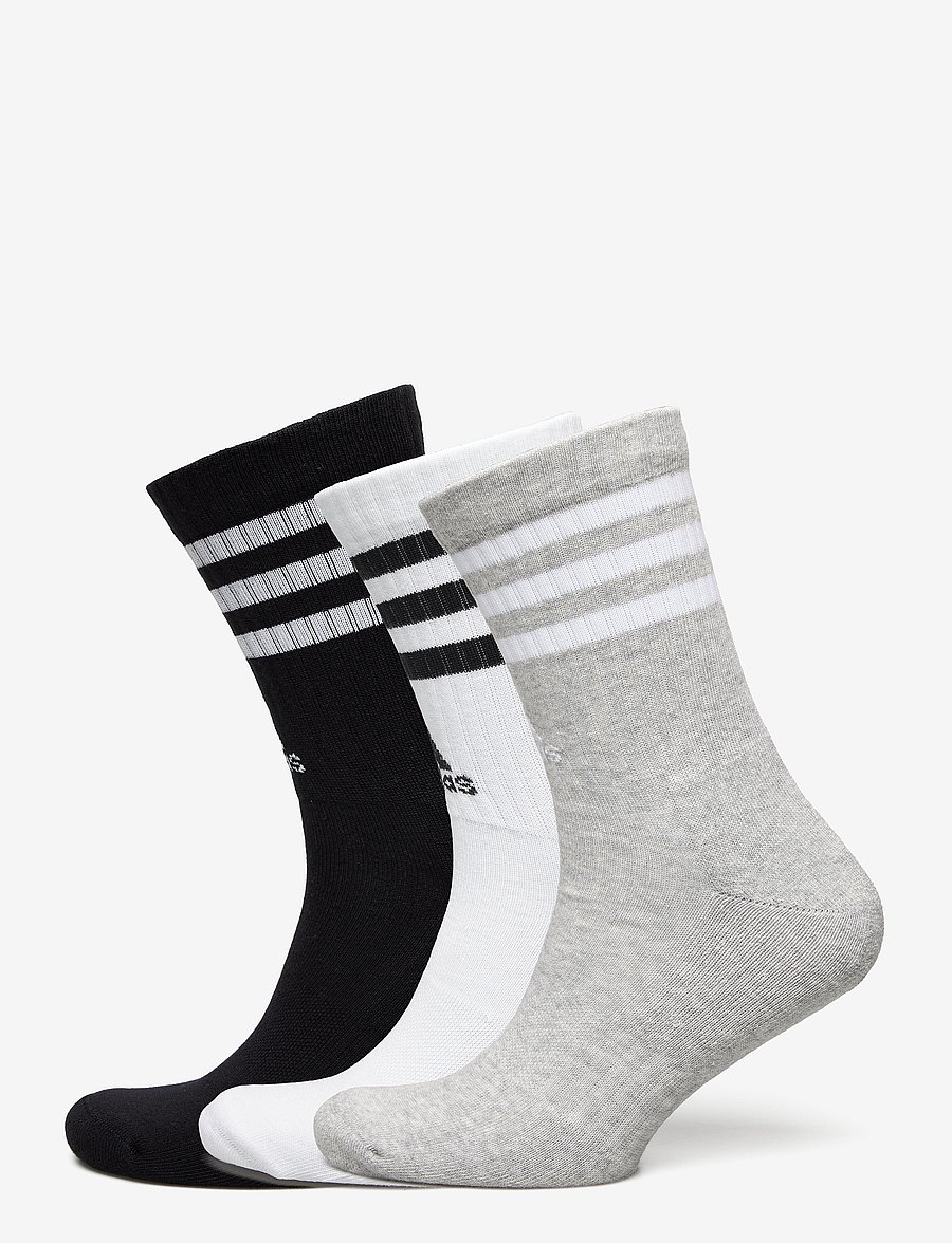 adidas Performance - 3S C SPW CRW 3P - sportstrømper - mgreyh/white/black/wh - 0