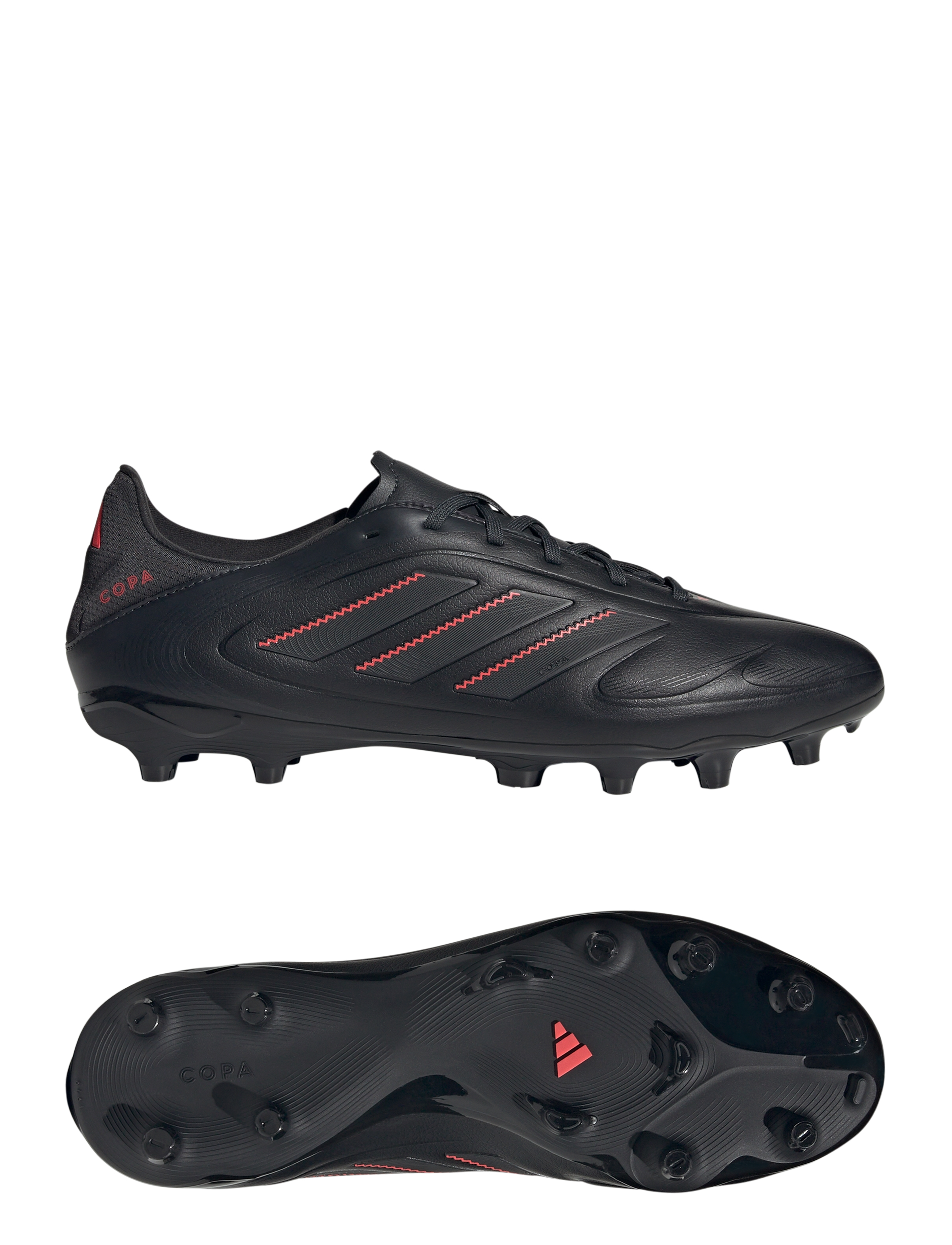 adidas Performance COPA PURE III LEAGUE FG/MG - Fodboldstøvler - CBLACK/CARBON/LUCRED / black