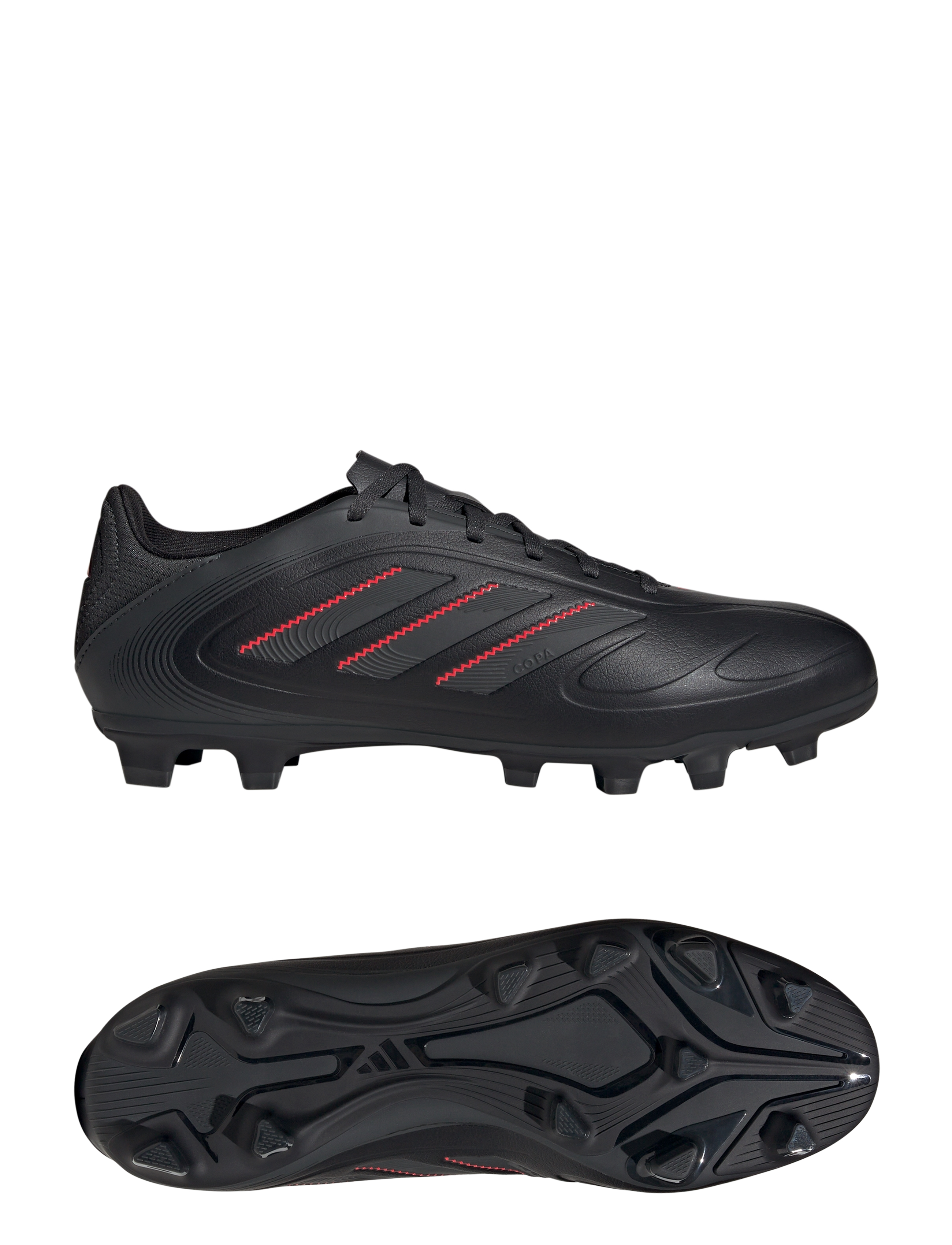 adidas Performance COPA PURE III CLUB FG/MG - Fodboldstøvler - CBLACK/CARBON/LUCRED / black