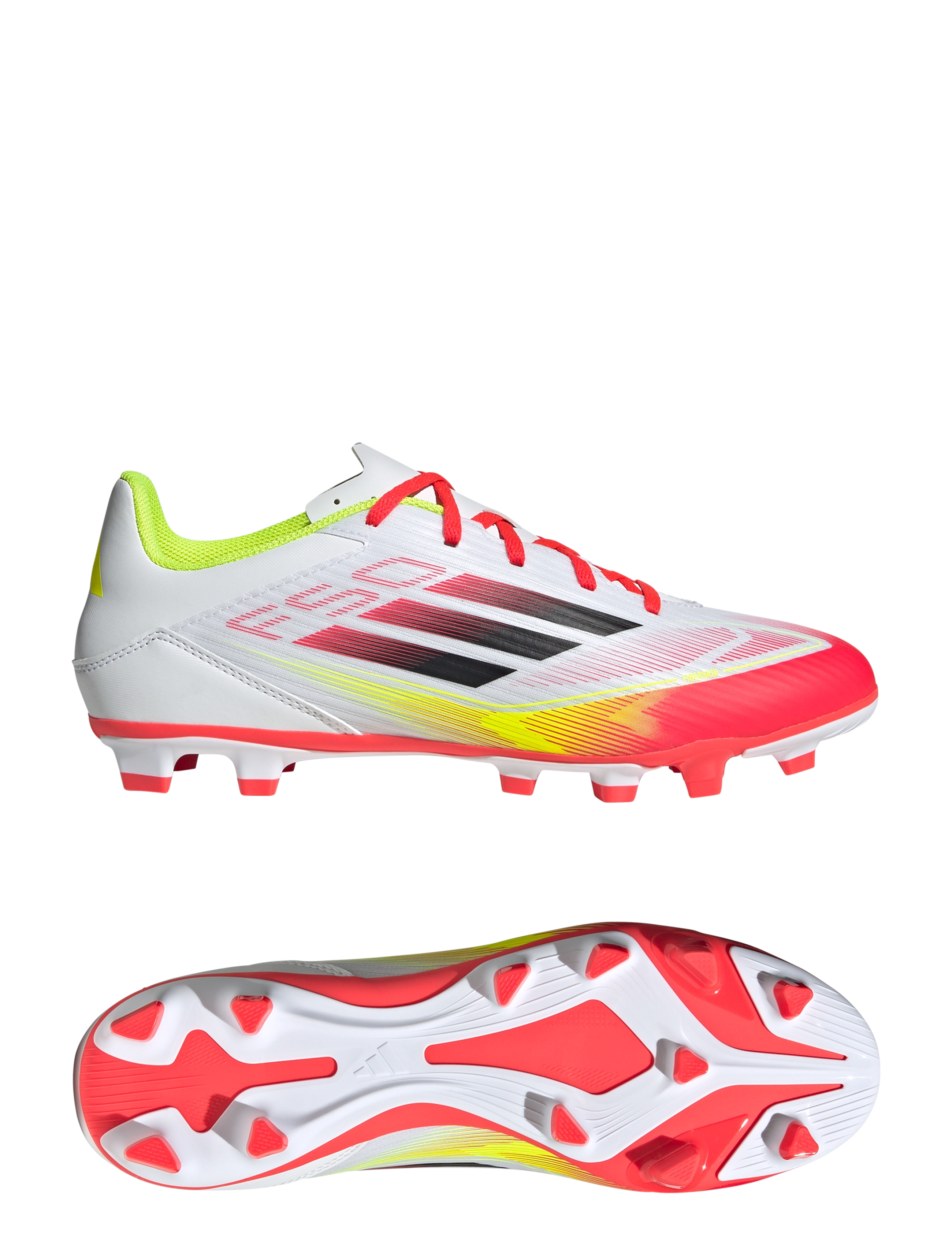 adidas Performance F50 CLUB FG/MG - Fotballsko - FTWWHT/CBLACK/SYELLO / multi