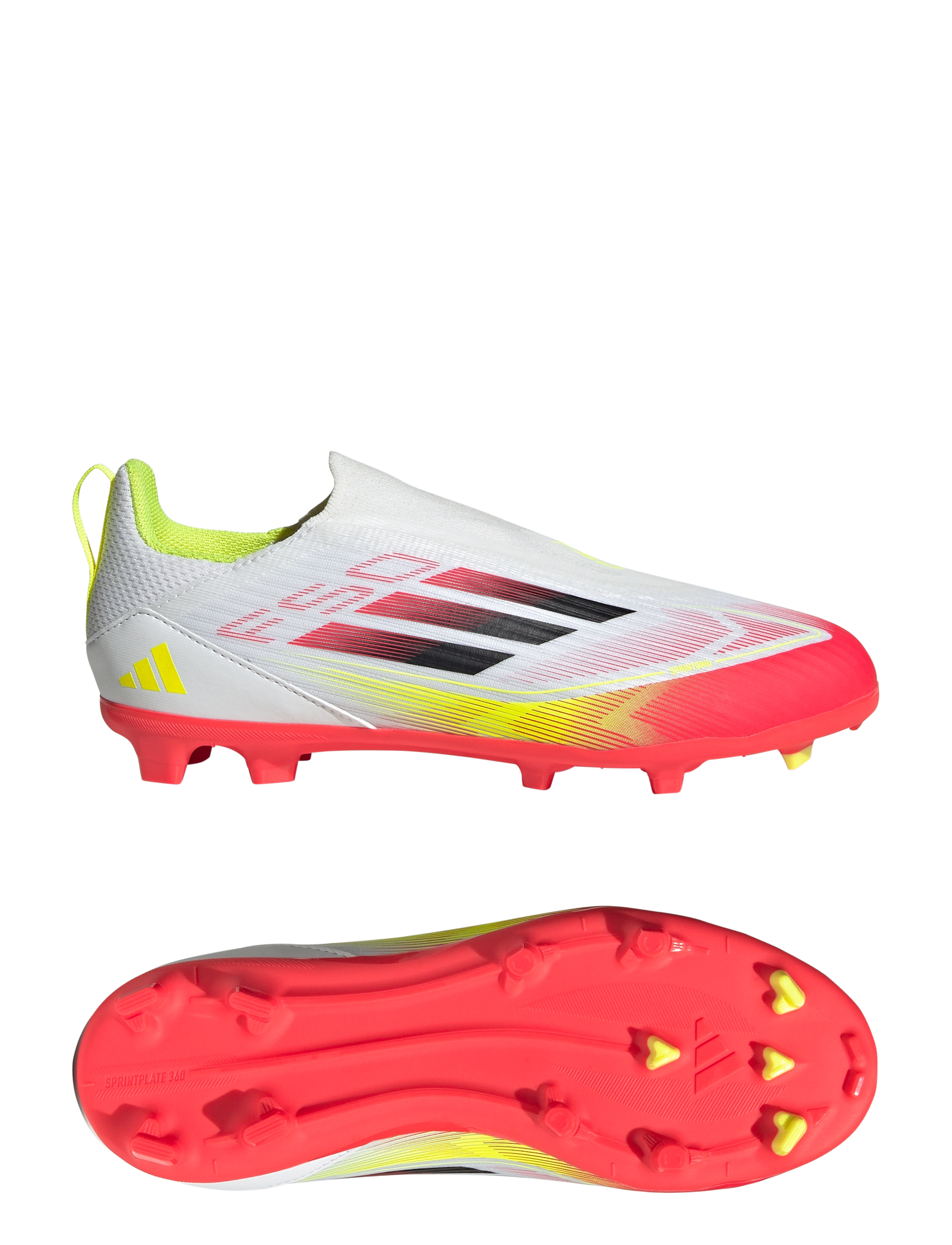 adidas Performance F50 LEAGUE LL FG/MG J - Fodboldstøvler - FTWWHT/CBLACK/SYELLO / white