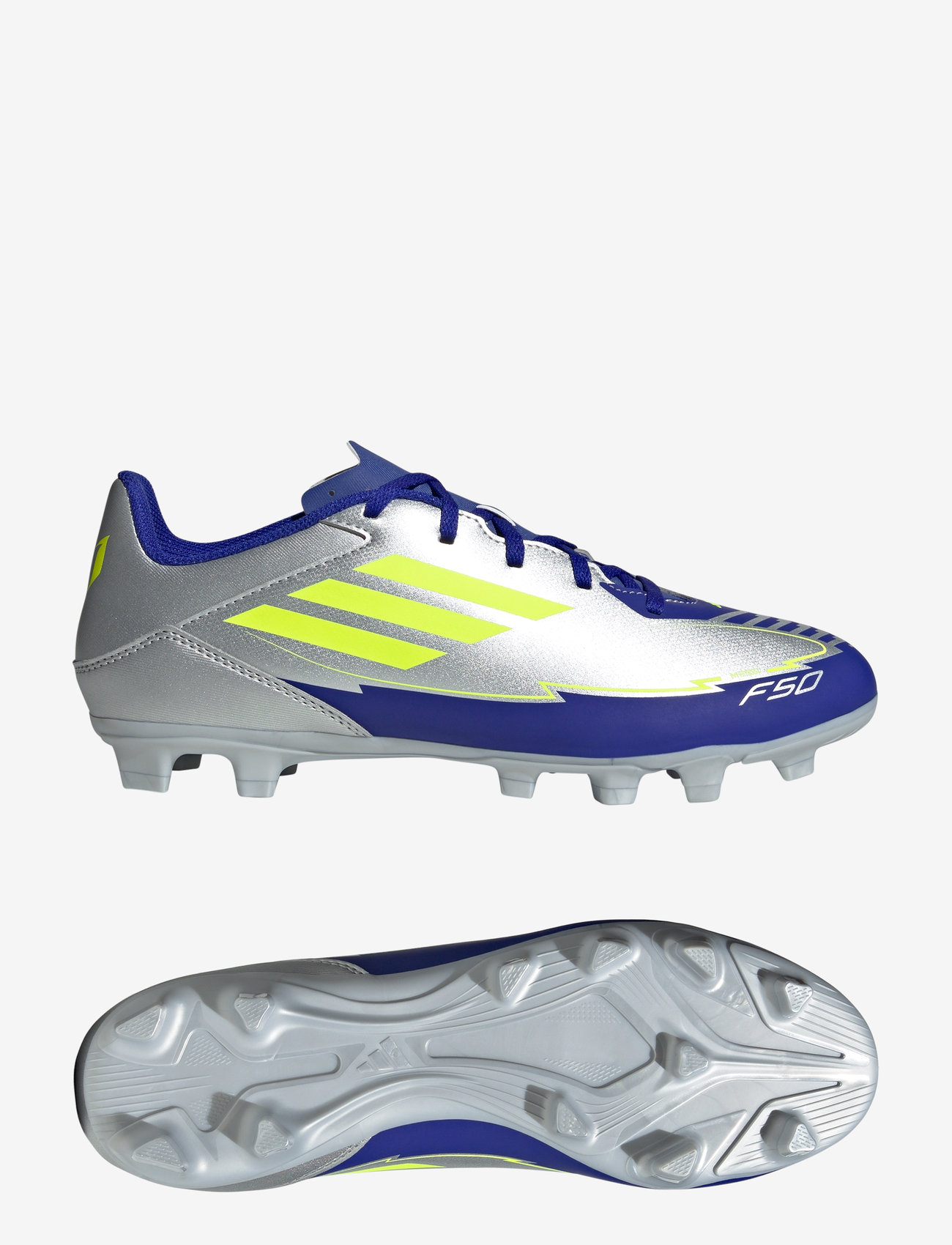 adidas Performance - F50 CLUB FG/MG MESSI - fodboldstøvler - silvmt/syello/lucblu - 0