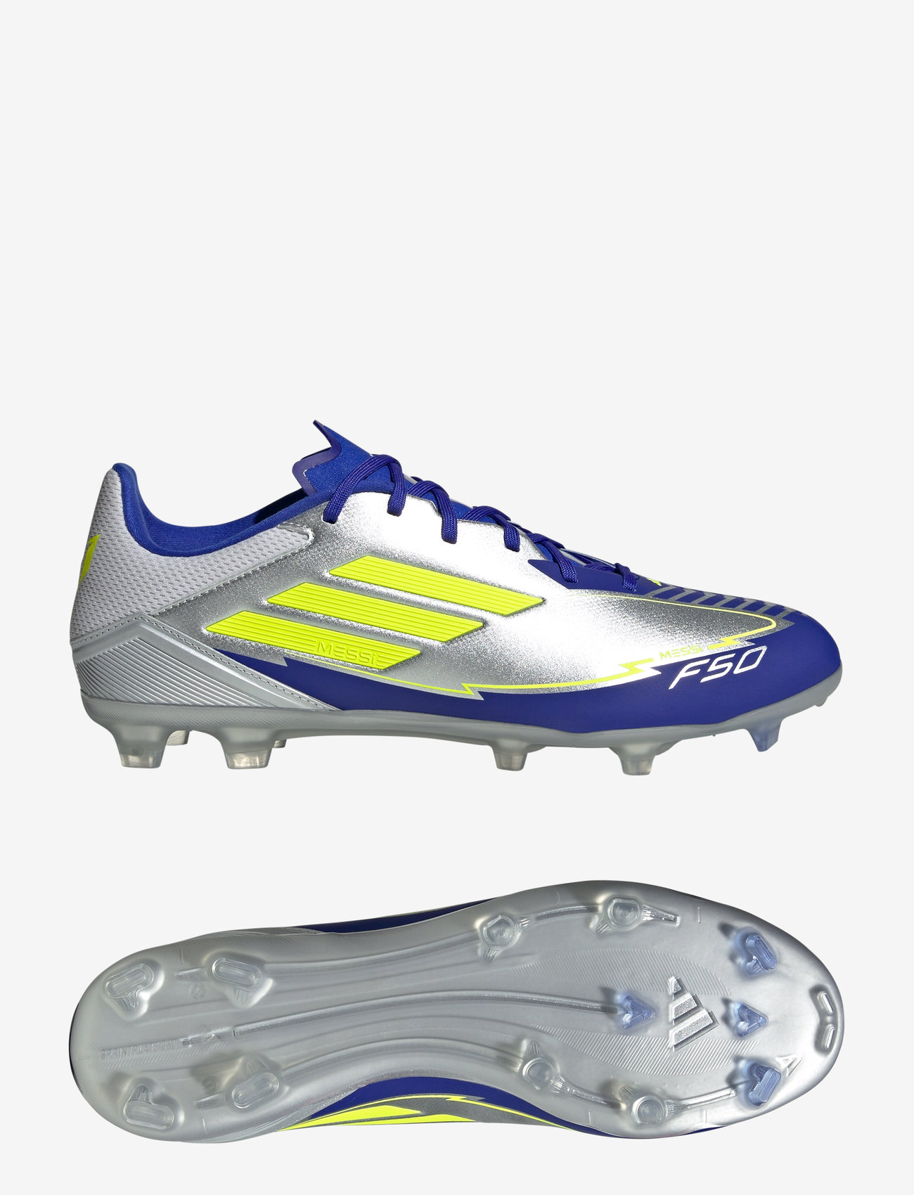 adidas Performance - F50 LEAGUE FG/MG MESSI - fótboltaskór - silvmt/syello/lucblu - 0