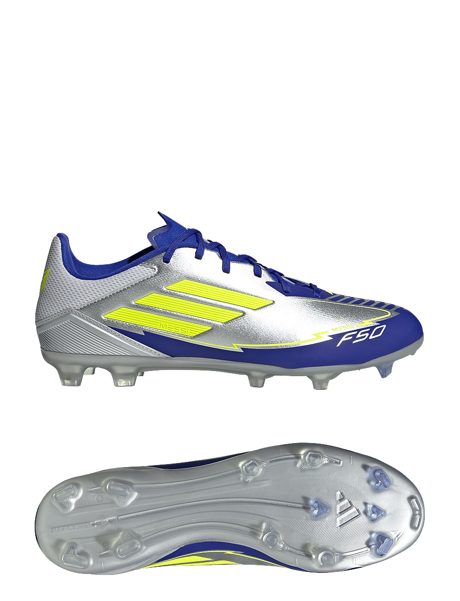 adidas Performance - F50 LEAGUE FG/MG MESSI - jalkapallokengät - silvmt/syello/lucblu - 0