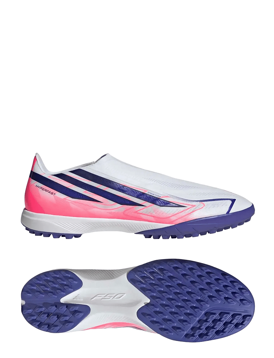 adidas Performance - F50 HYPERFAST LEAGUE LL TF - fodboldstøvler - ftwwht/solpur/soltur - 0