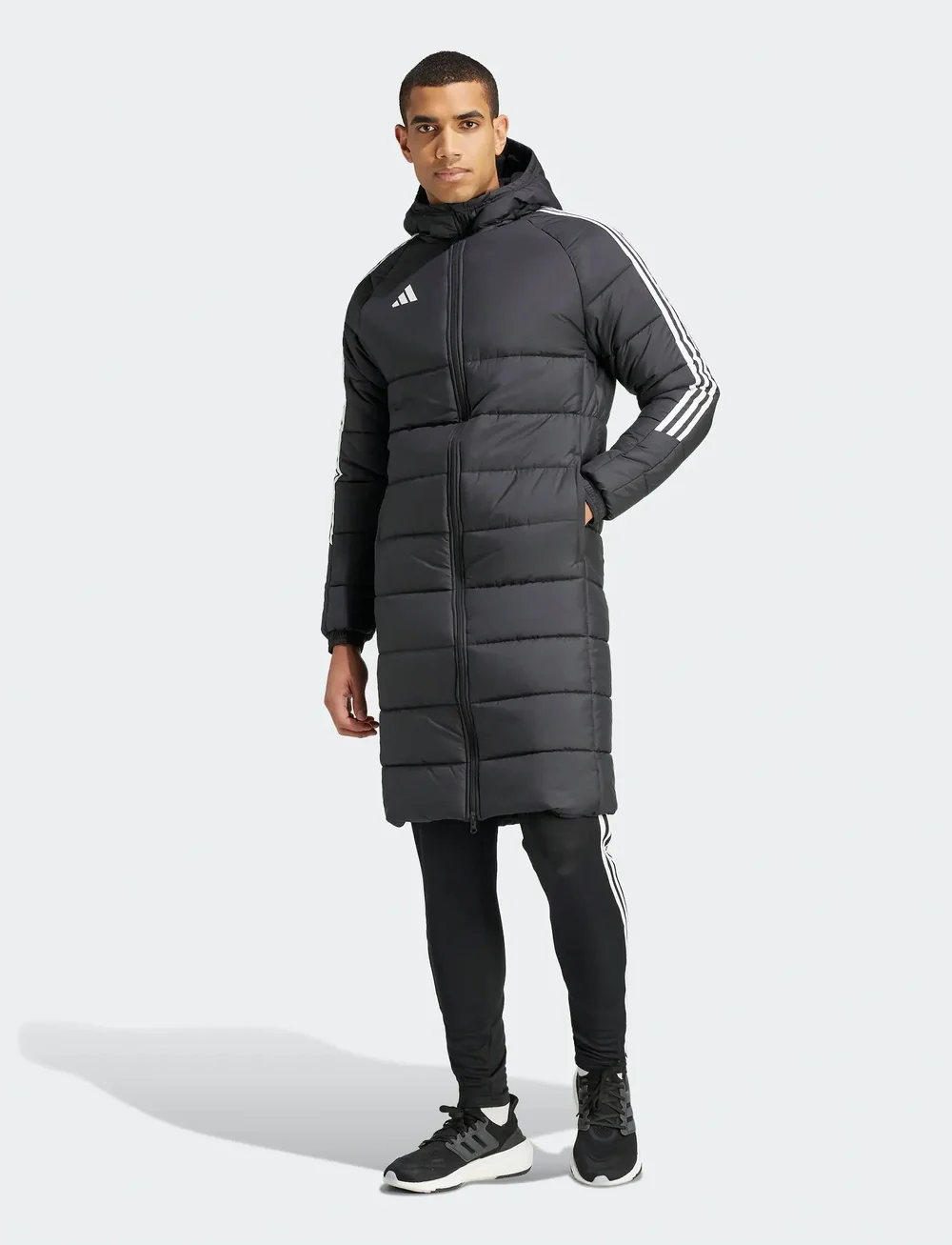 adidas Performance - TIRO24 L COAT - vinterjakker - black/white - 0