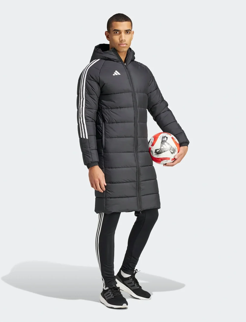 adidas Performance - TIRO24 L COAT - vinterjakker - black/white - 4
