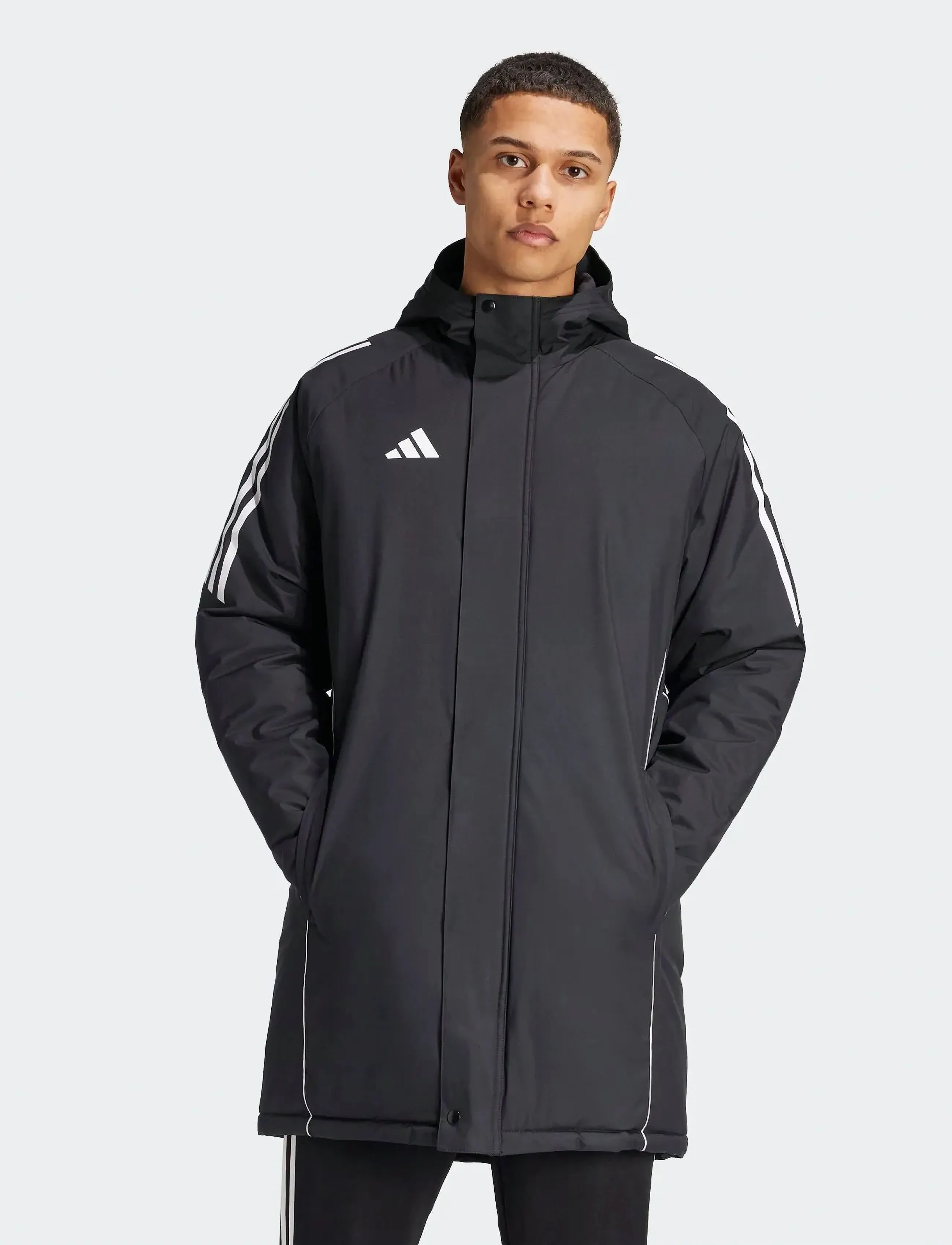 adidas Performance TIRO24 PARKA - Parkas - BLACK/WHITE / black