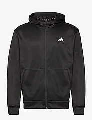adidas Performance - Train Essentials Seasonal Training Full-Zip Hoodie - džemperiai su gobtuvu - black/white - 1