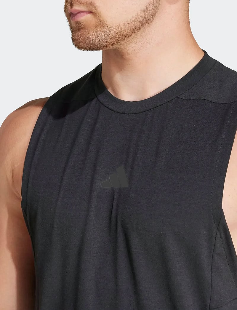adidas Performance - D4T TANK - linnen - black - 4