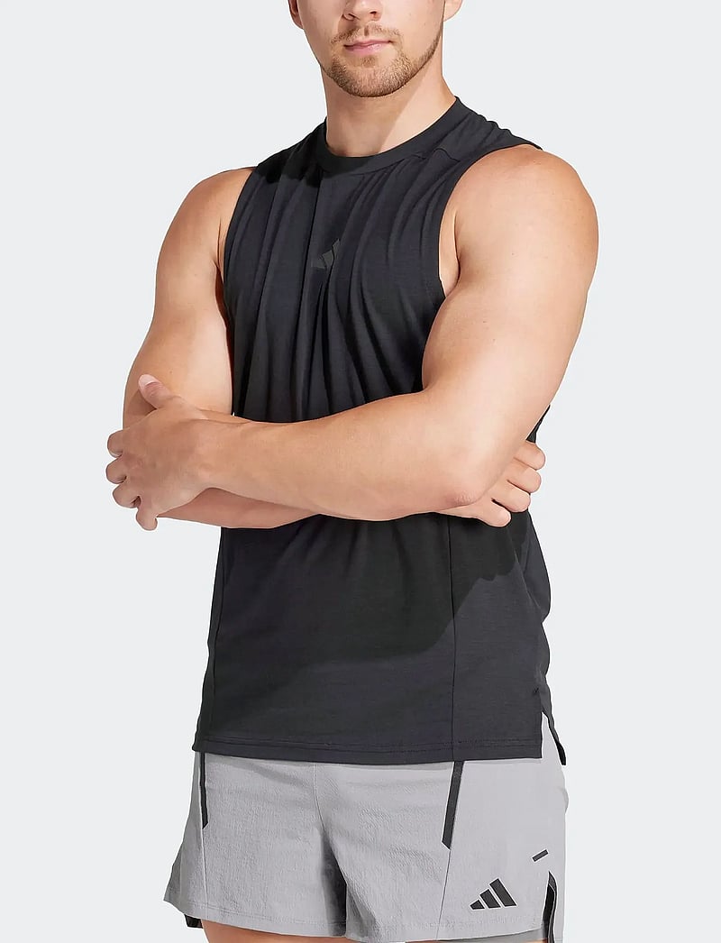 adidas Performance - D4T TANK - linnen - black - 5