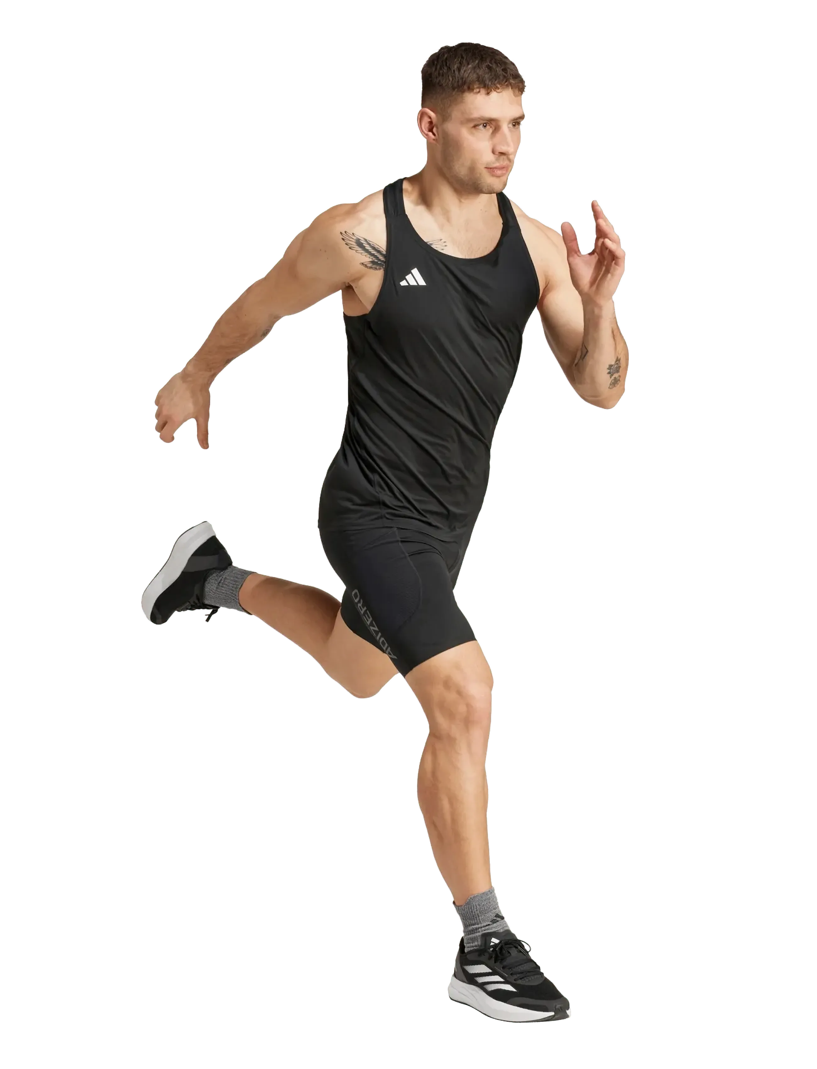 adidas Performance - ADIZERO E SNGLT - t-shirts - black - 3