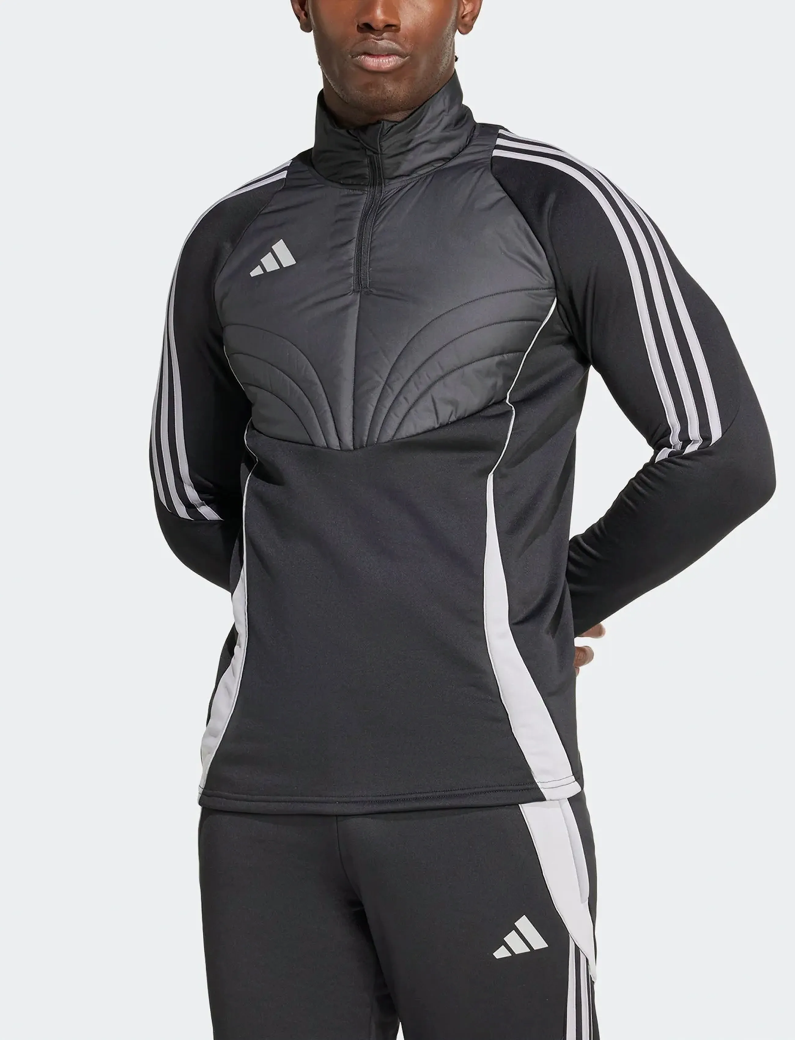adidas Performance Tiro24 Wintop, Mænd, Polstret Halvlynlås Træningstop, Sort, Str: XL