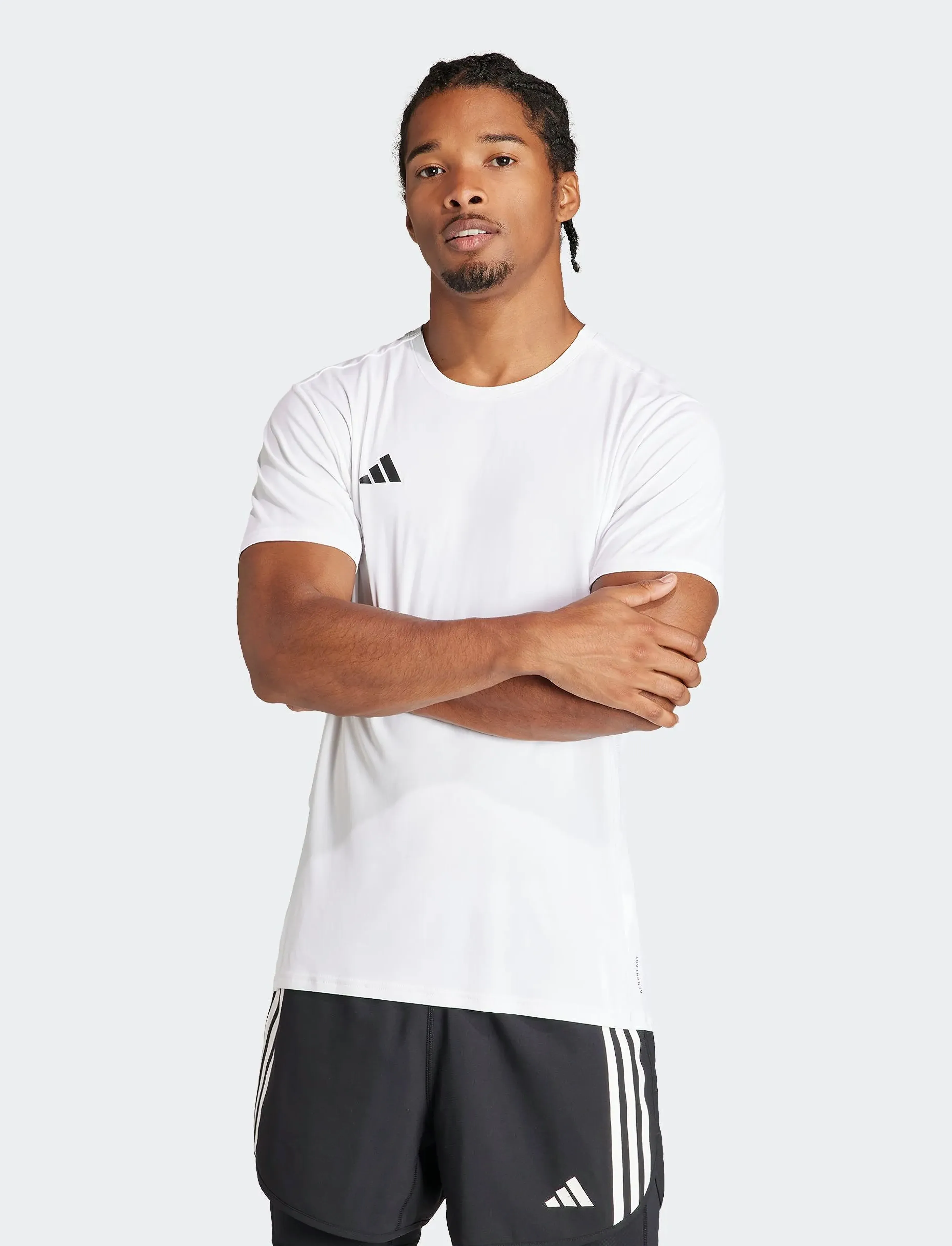 adidas Performance - ADIZERO E TEE - t-shirts - white - 3