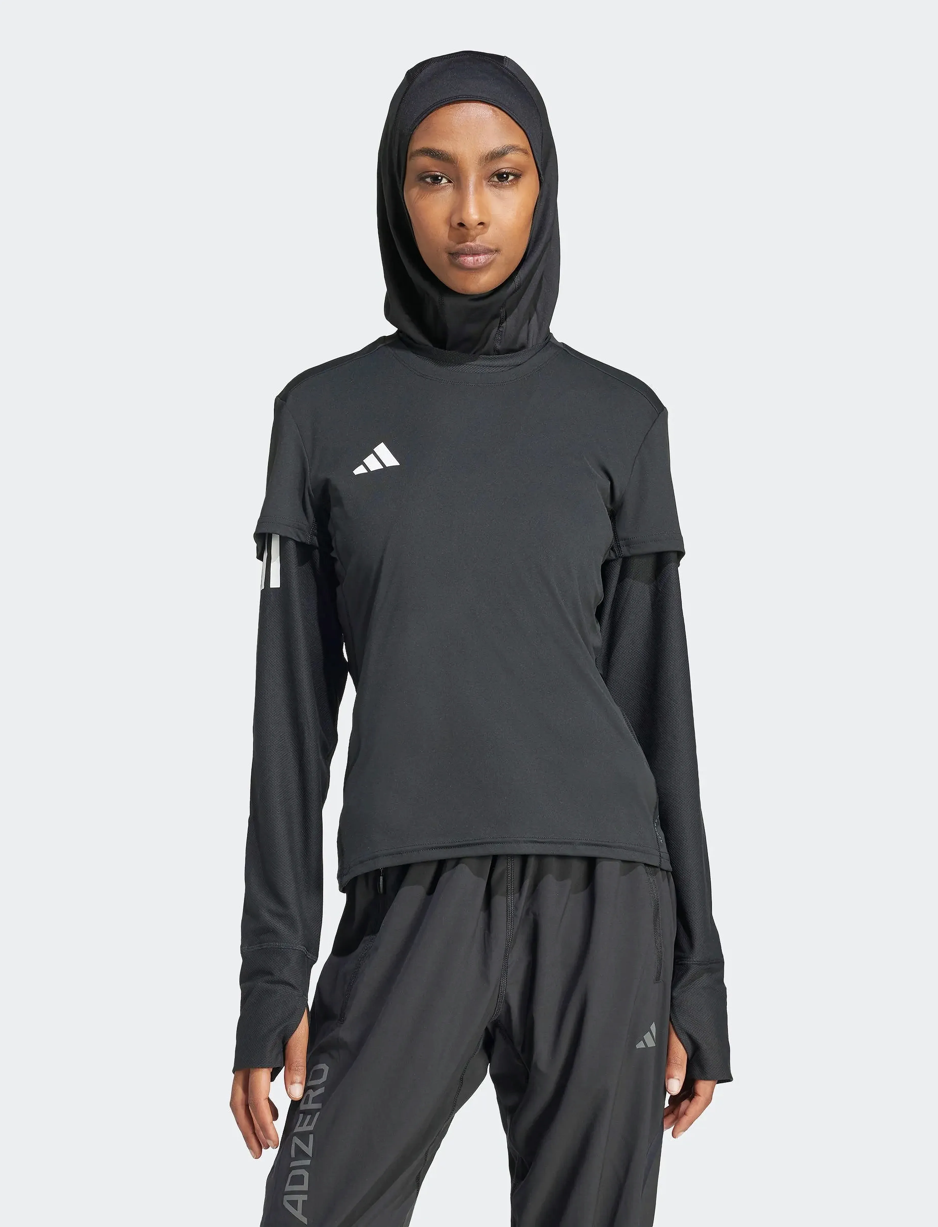 adidas Performance - ADIZERO E TEE - t-shirts - black - 0