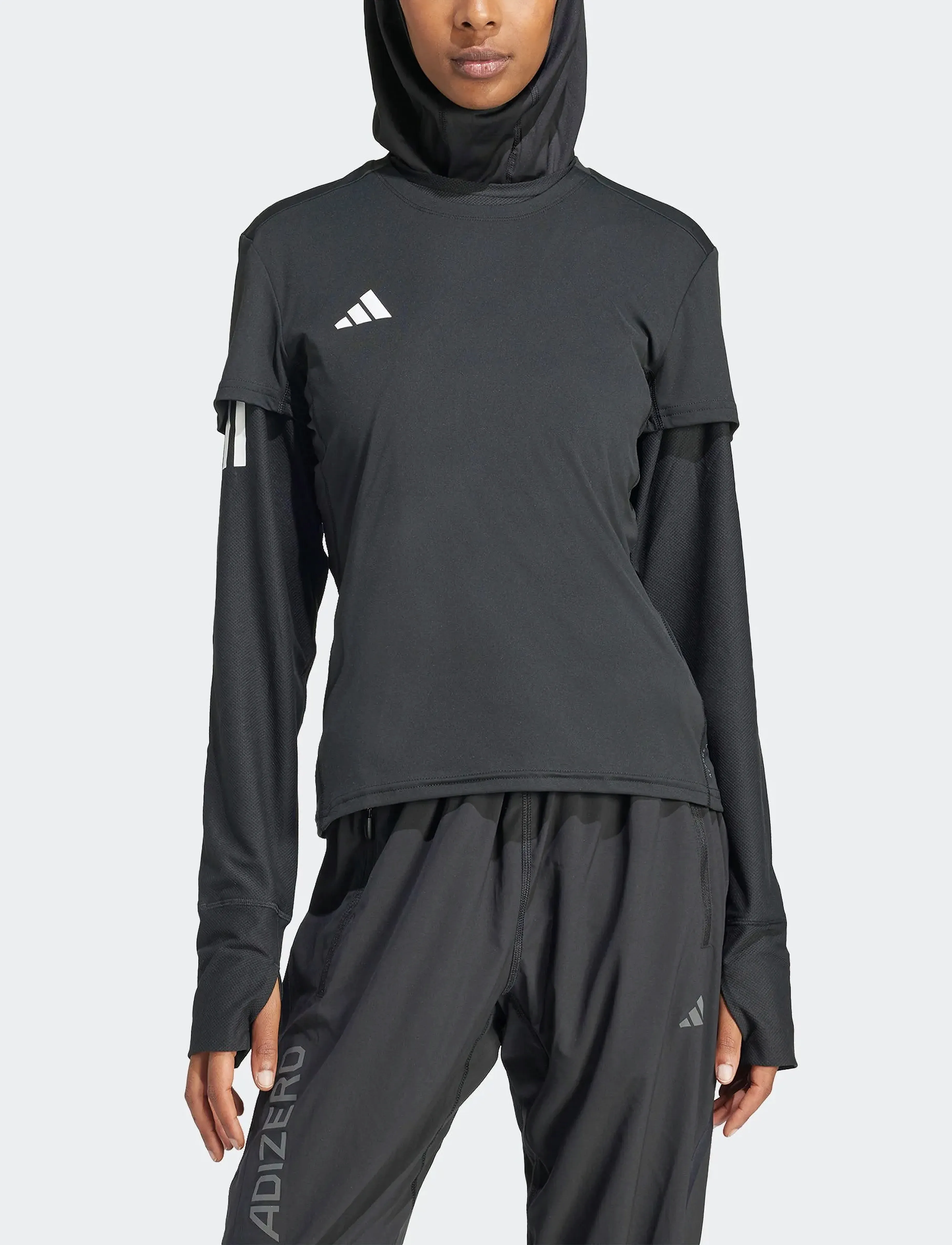 adidas Performance - ADIZERO E TEE - t-shirts - black - 5
