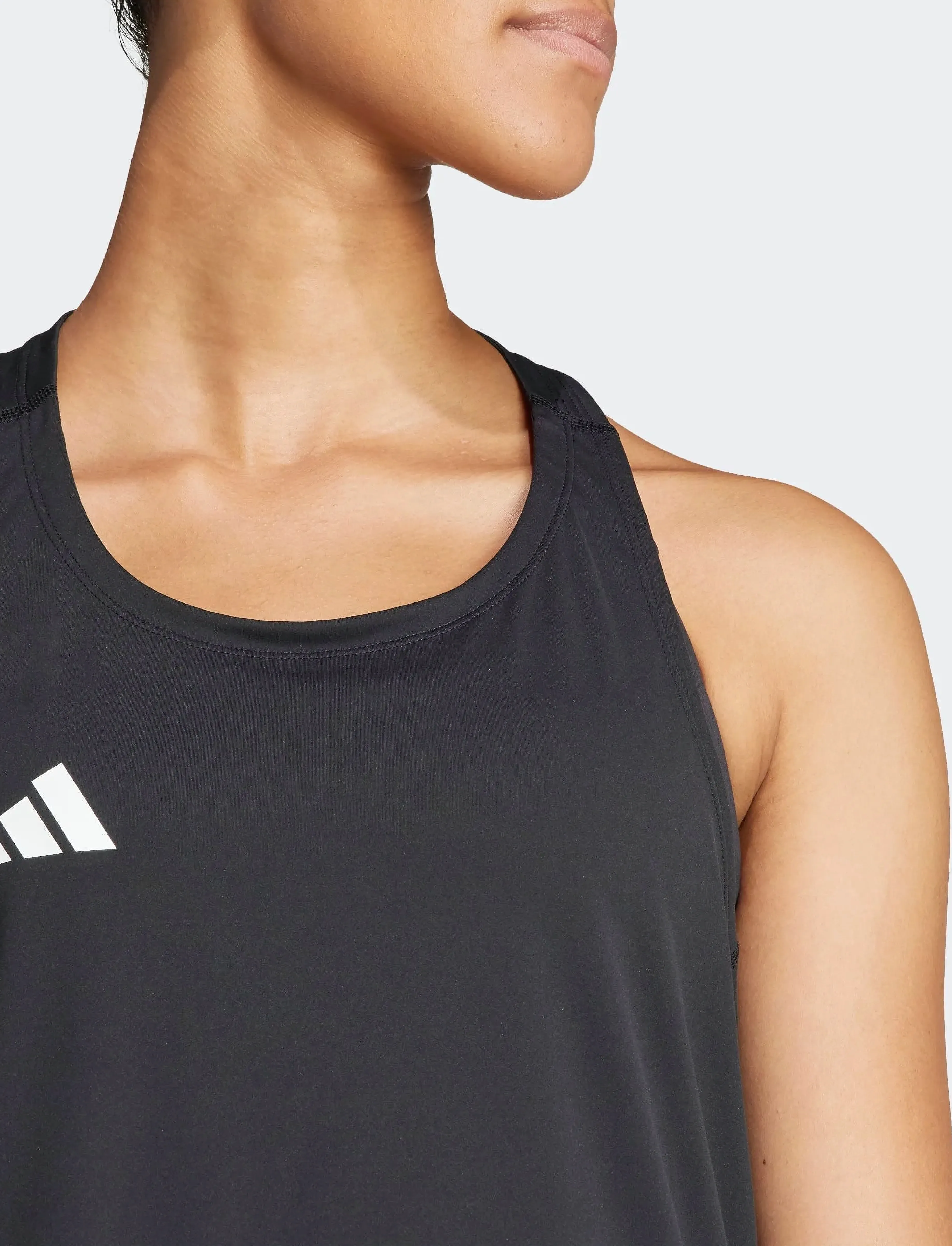 adidas Performance - ADIZERO E TANK - linnen - black - 4