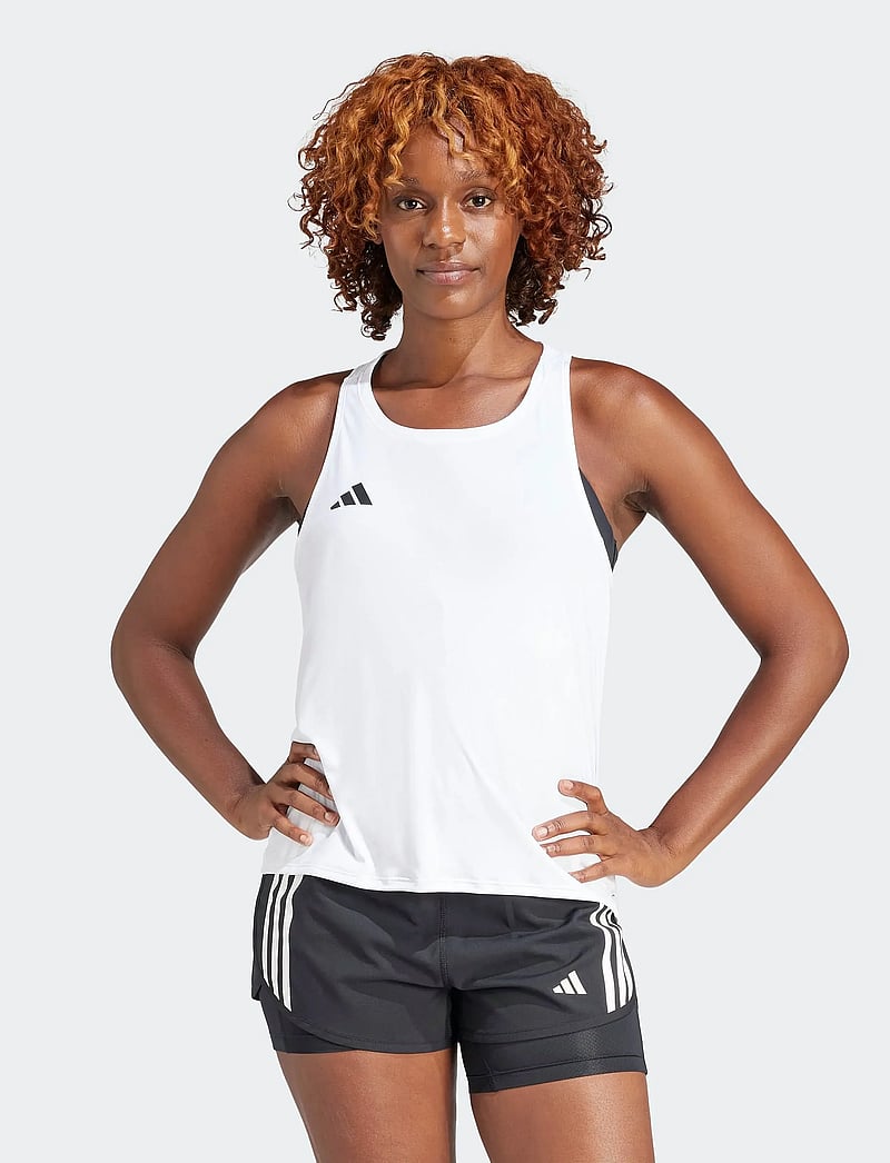 adidas Performance - ADIZERO E TANK - tanktops - white - 0