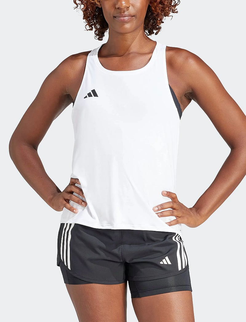 adidas Performance - ADIZERO E TANK - tanktops - white - 4