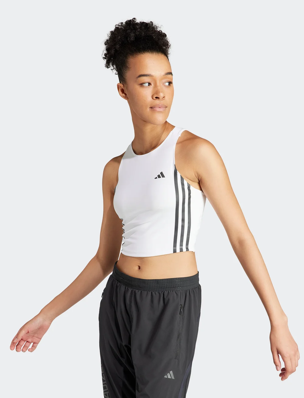 adidas Performance - OTR E 3S TANK - crop tops - white - 0