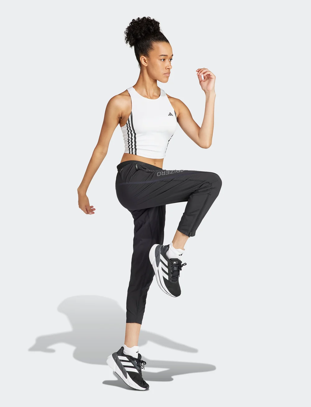 adidas Performance - OTR E 3S TANK - crop tops - white - 3