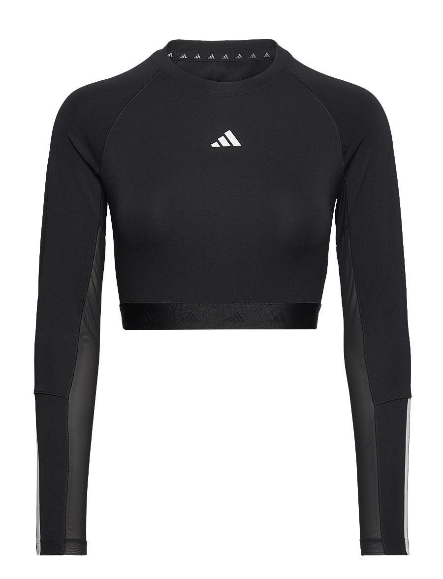 adidas Performance - HYGLM CRO LS - crop tops - black/white - 0