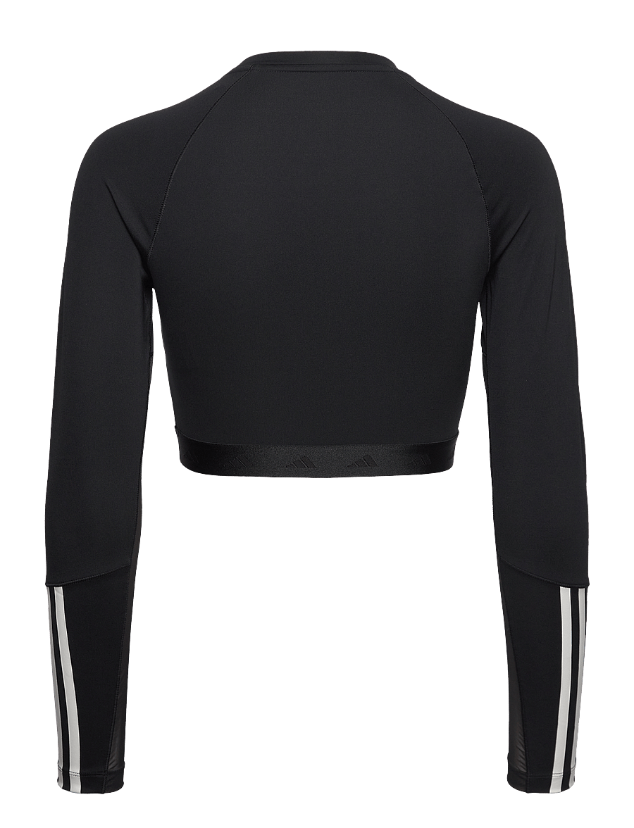 adidas Performance - HYGLM CRO LS - crop tops - black/white - 1