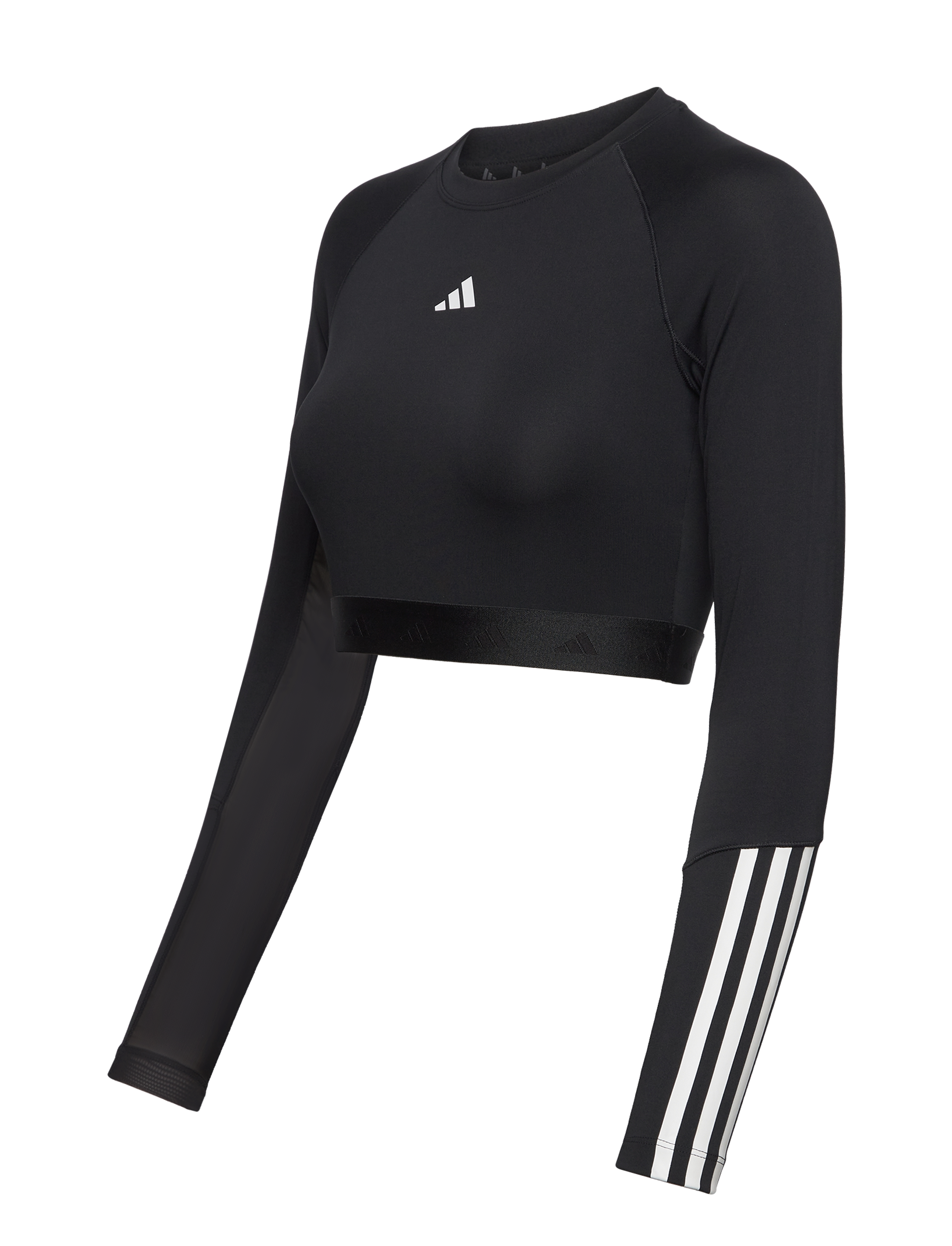 adidas Performance - HYGLM CRO LS - crop tops - black/white - 2