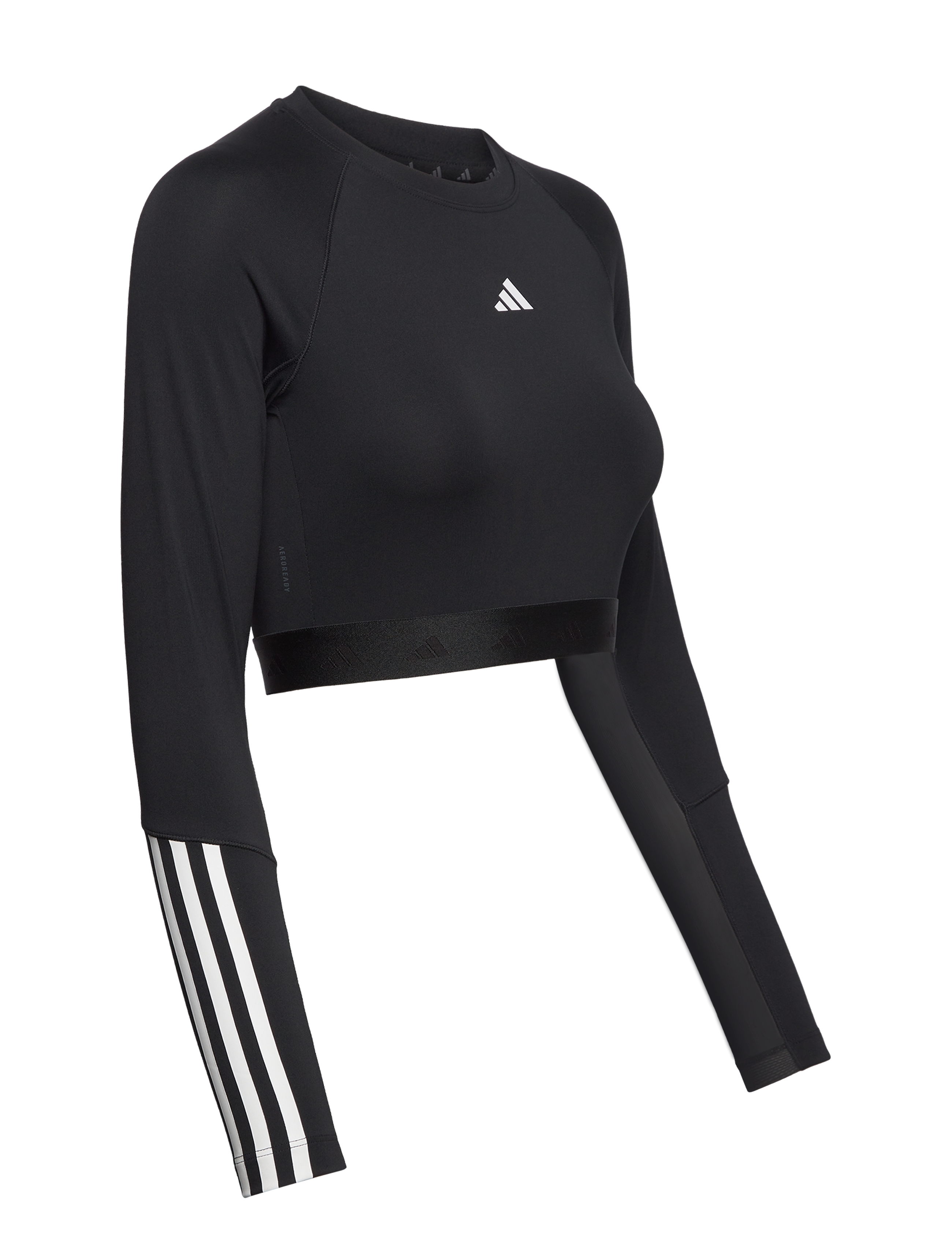 adidas Performance - HYGLM CRO LS - crop tops - black/white - 3