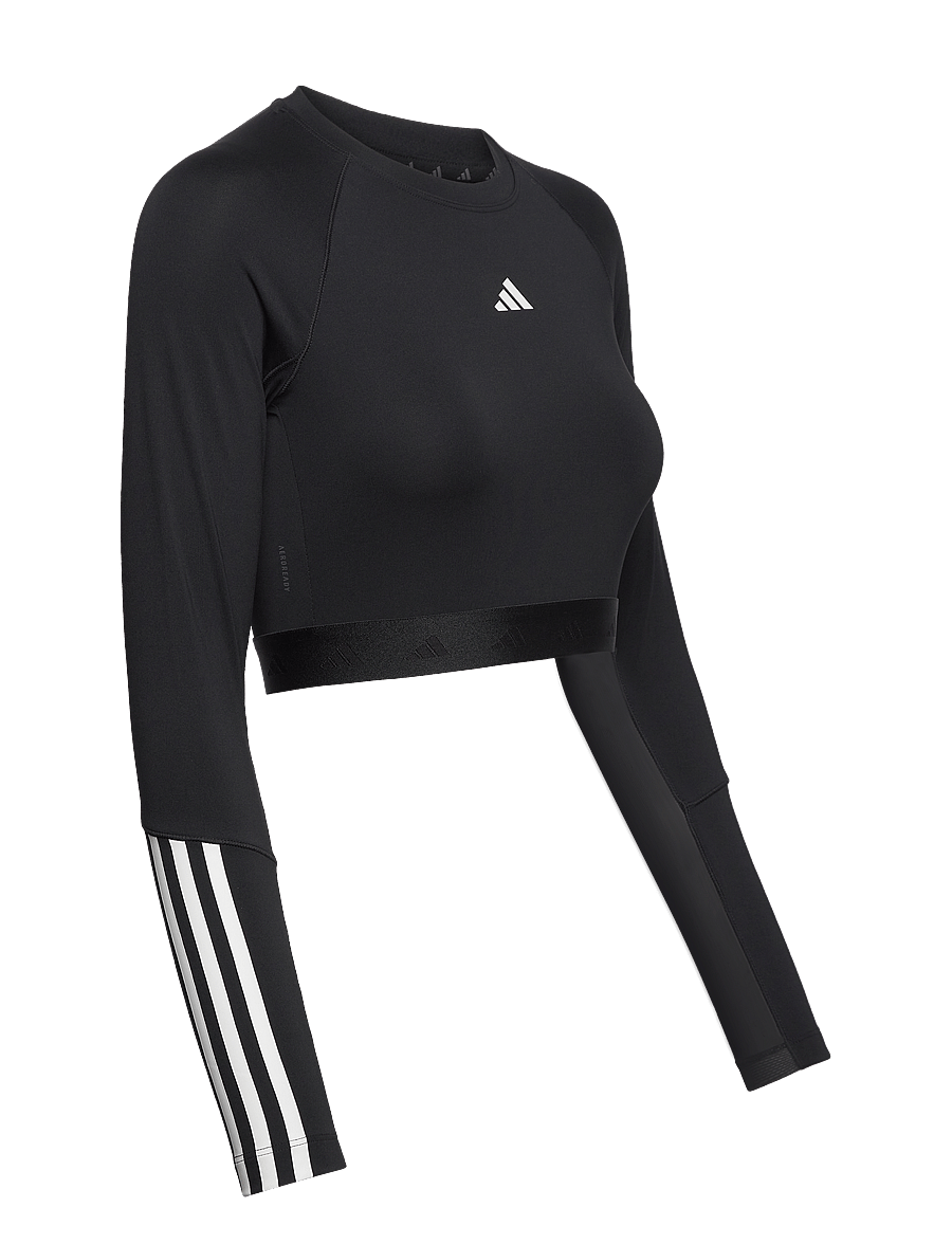 adidas Performance - HYGLM CRO LS - crop tops - black/white - 3