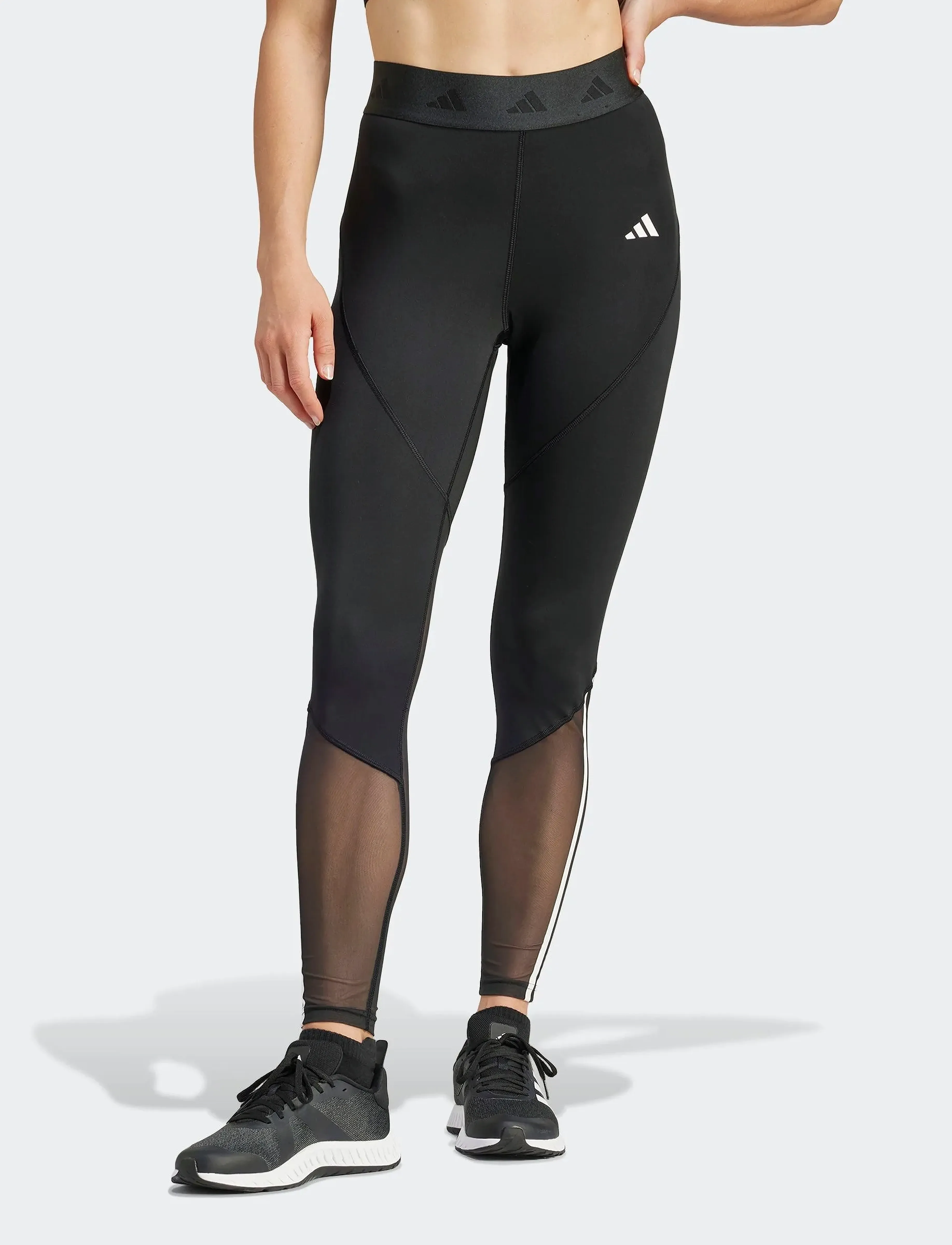 adidas Performance Hyglm 1/1 L, Kvinder, Sports Mesh Leggings, Sort, Str: XS