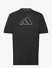 adidas Performance - TI 3B TEE - short-sleeved t-shirts - black/white - 0