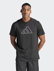adidas Performance - TI 3B TEE - short-sleeved t-shirts - black/white - 2