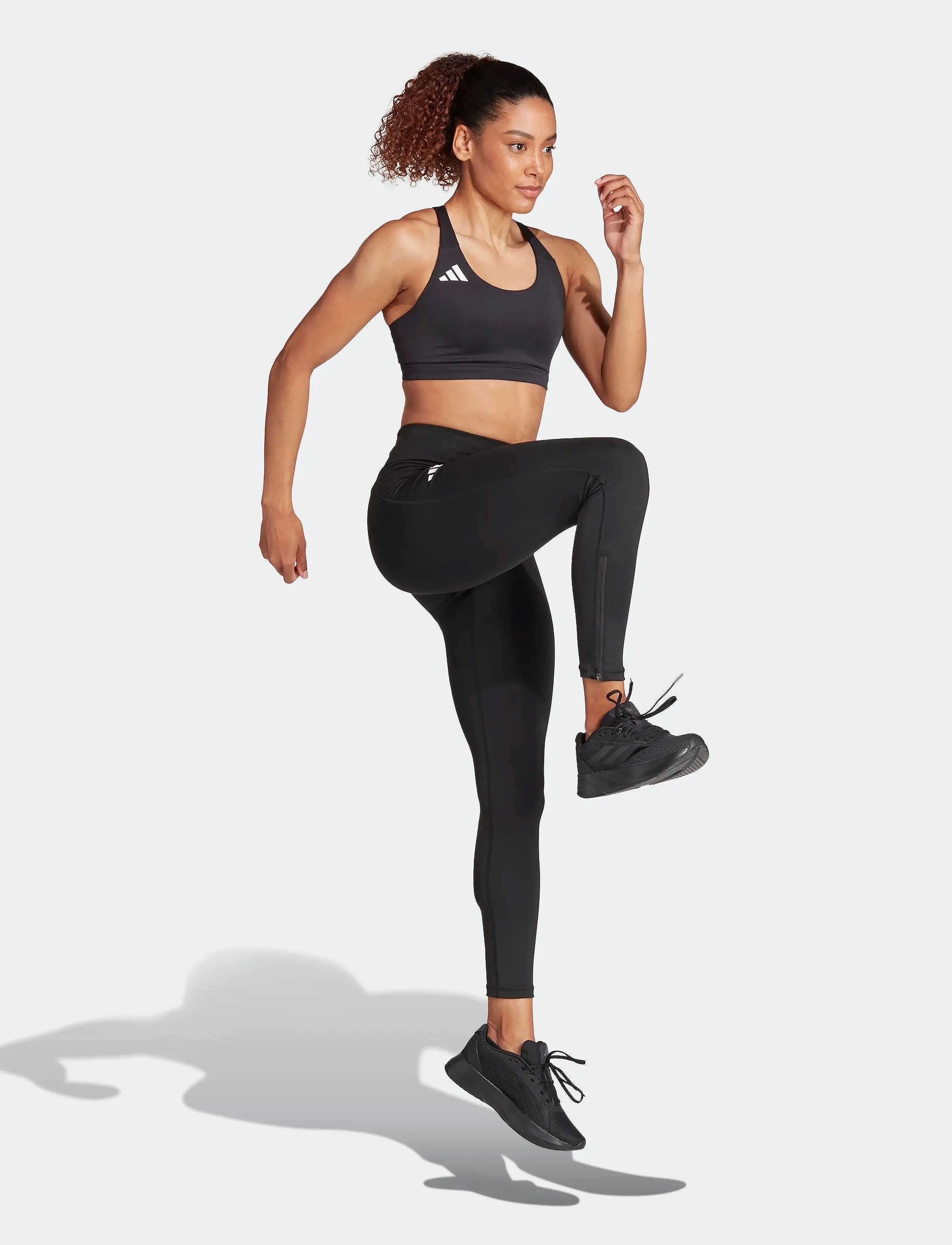 adidas Performance - Adizero E 1/1 L - legginsy do biegania - black - 0
