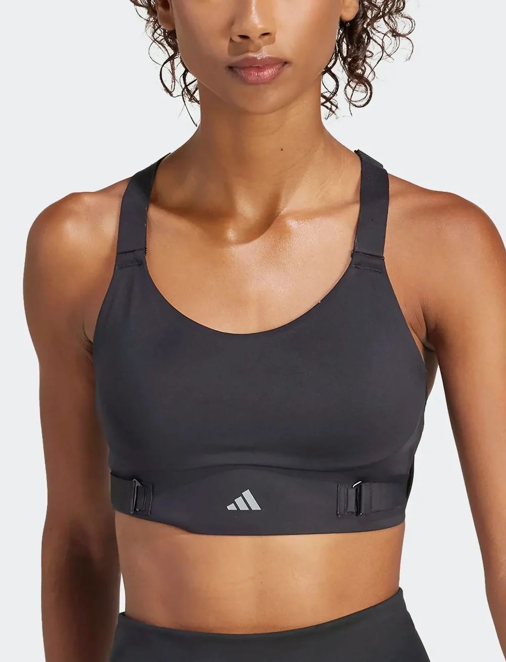 adidas Performance - FASTIM L HS BRA - høj støtte - black - 0
