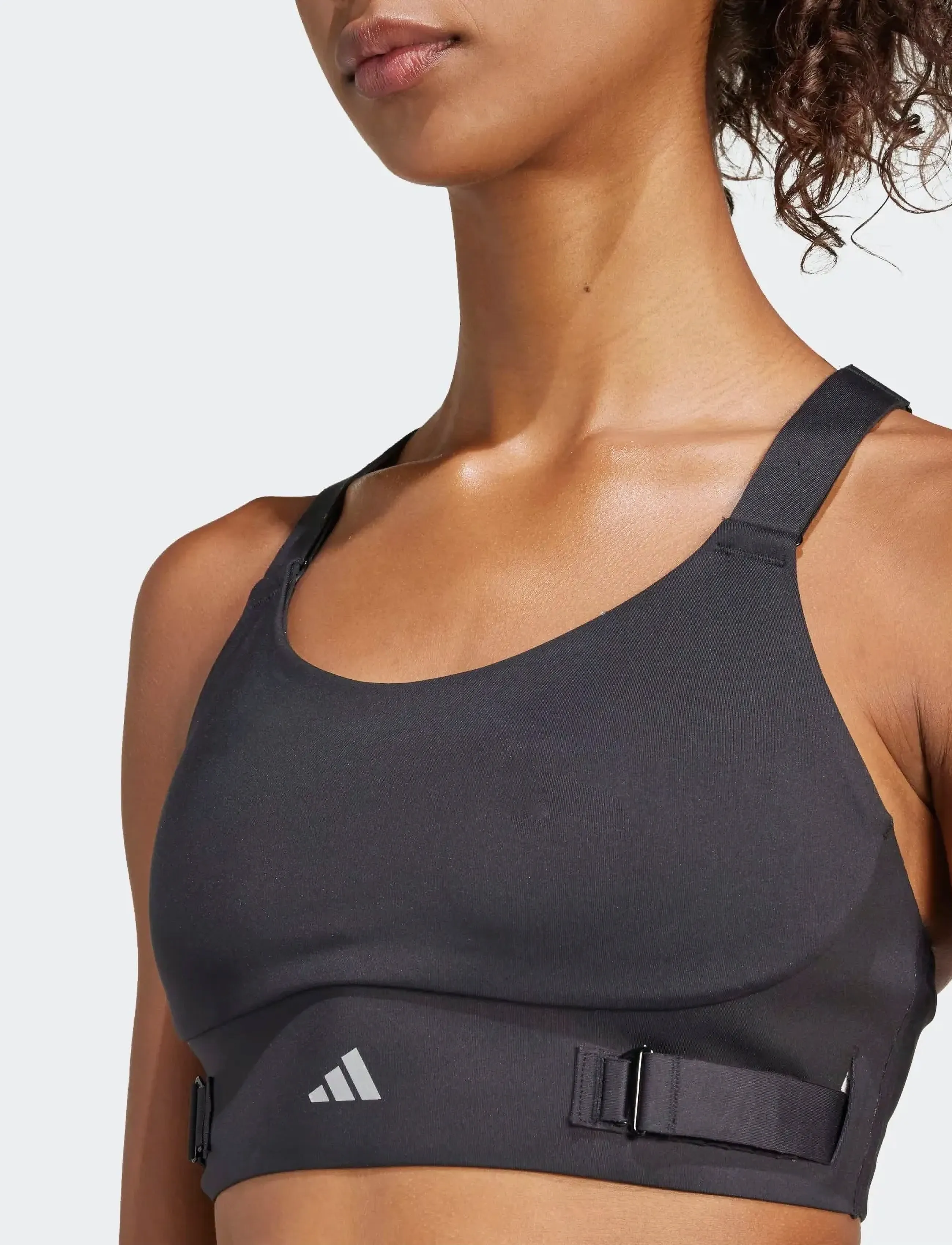 adidas Performance - FASTIM L HS BRA - starker halt - black - 3
