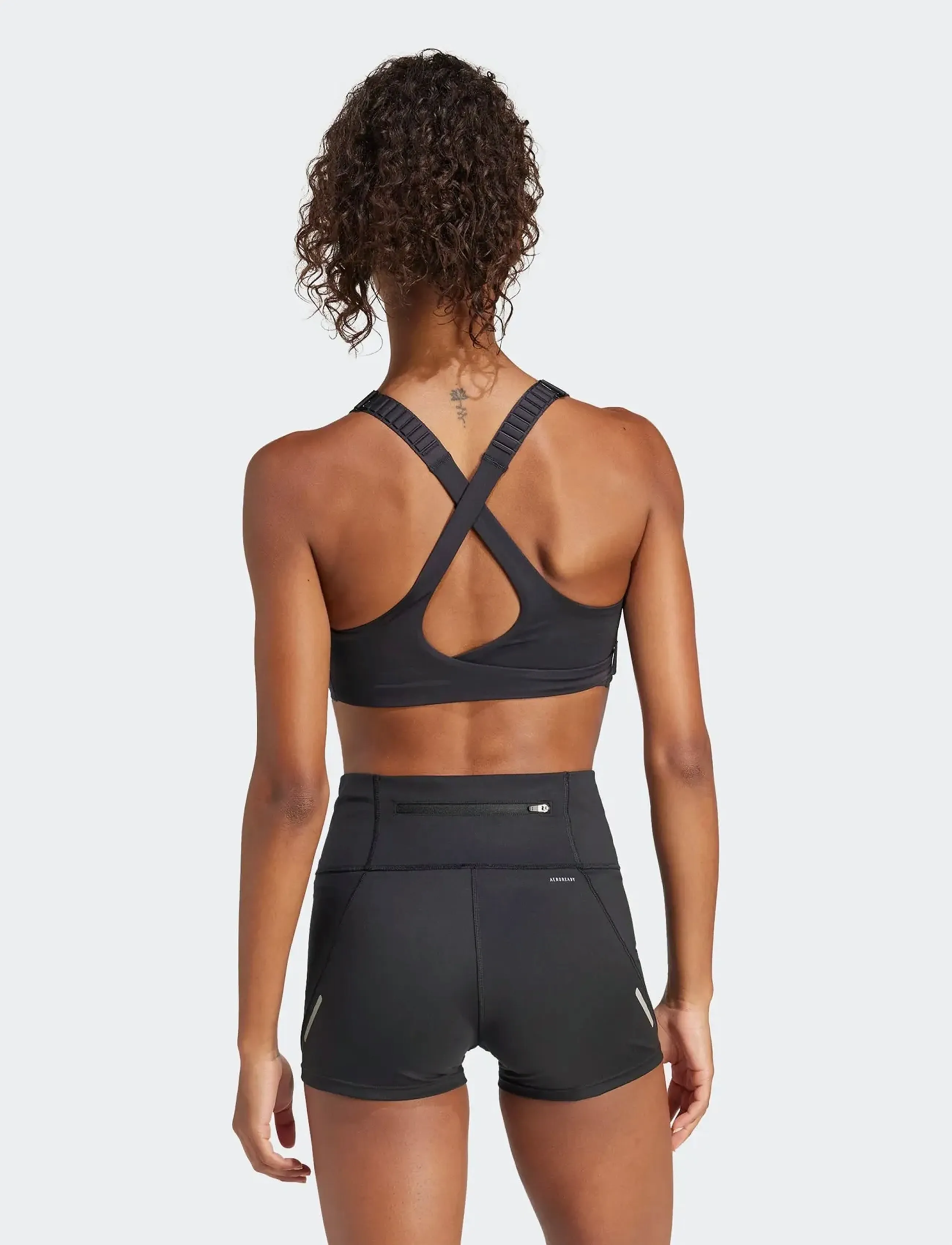 adidas Performance - FASTIM L HS BRA - starker halt - black - 4