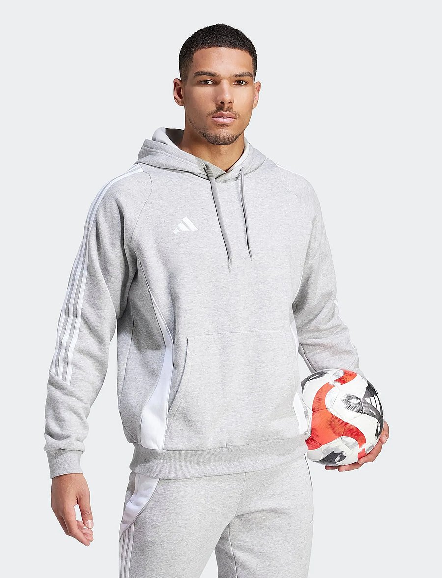 adidas Performance - TIRO24 SWHOOD - huvtröjor - mgreyh/white - 0