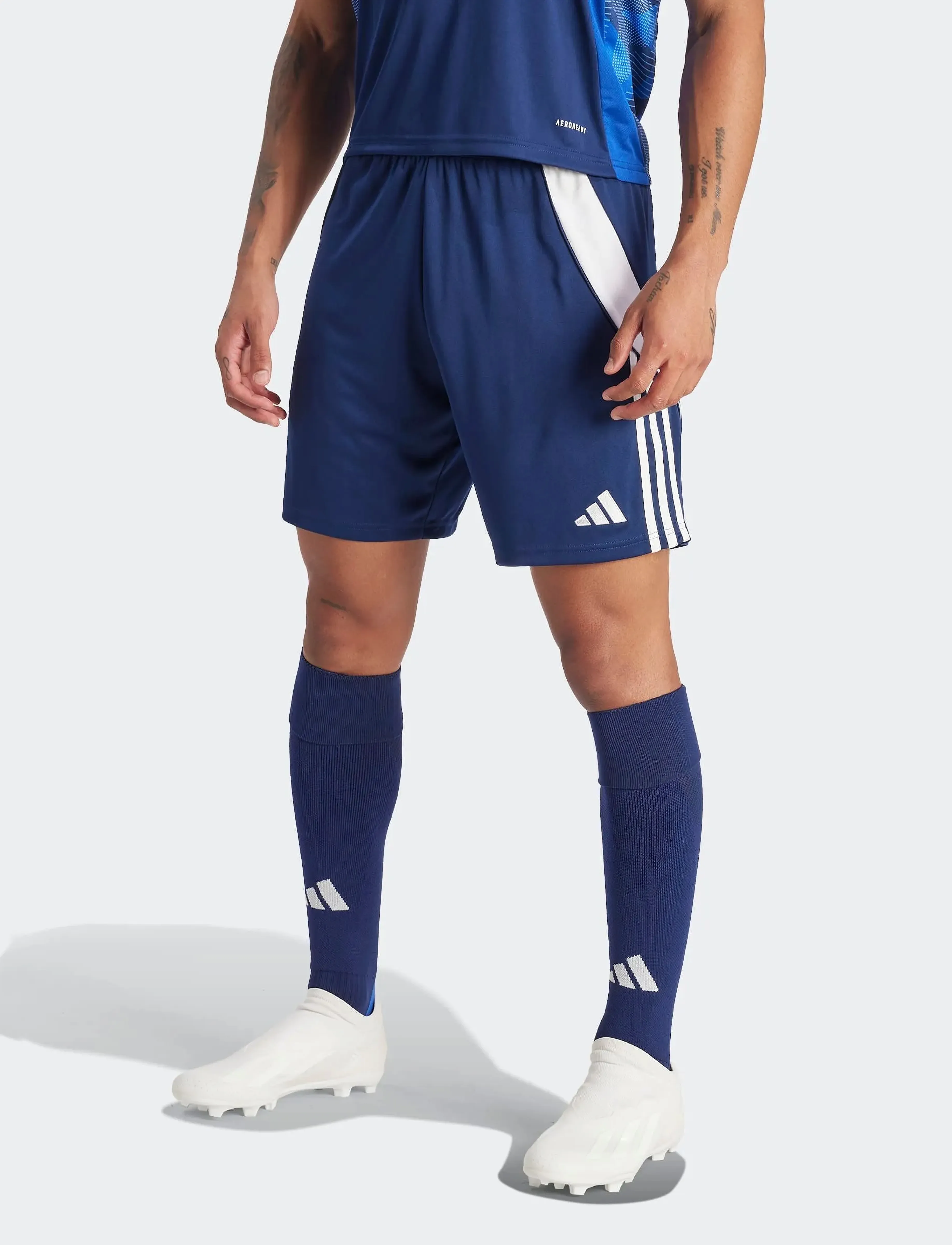 adidas Performance TIRO24 SHO - Streetstyle - TENABL/WHITE / navy