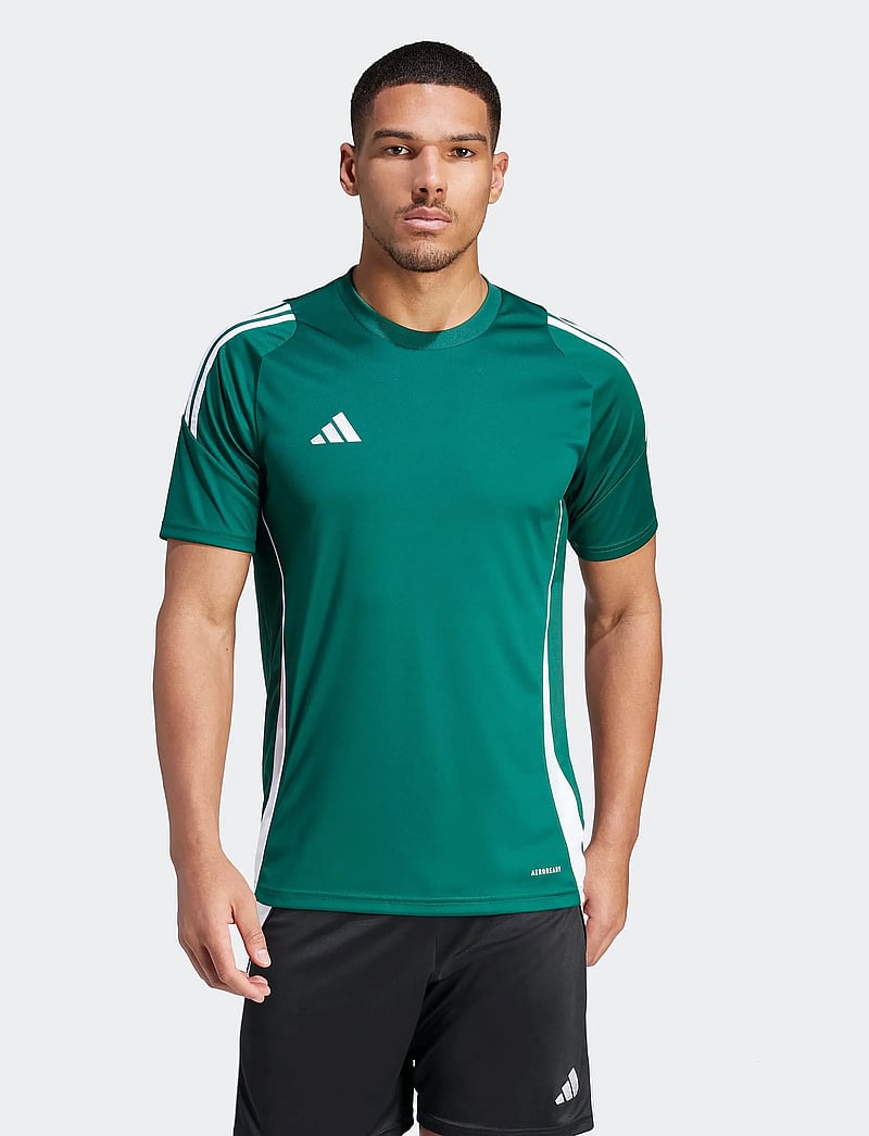 adidas Performance - TIRO24 JSY - t-shirts - drkgrn/white - 0