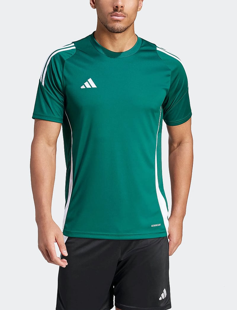 adidas Performance - TIRO24 JSY - t-shirts - drkgrn/white - 3