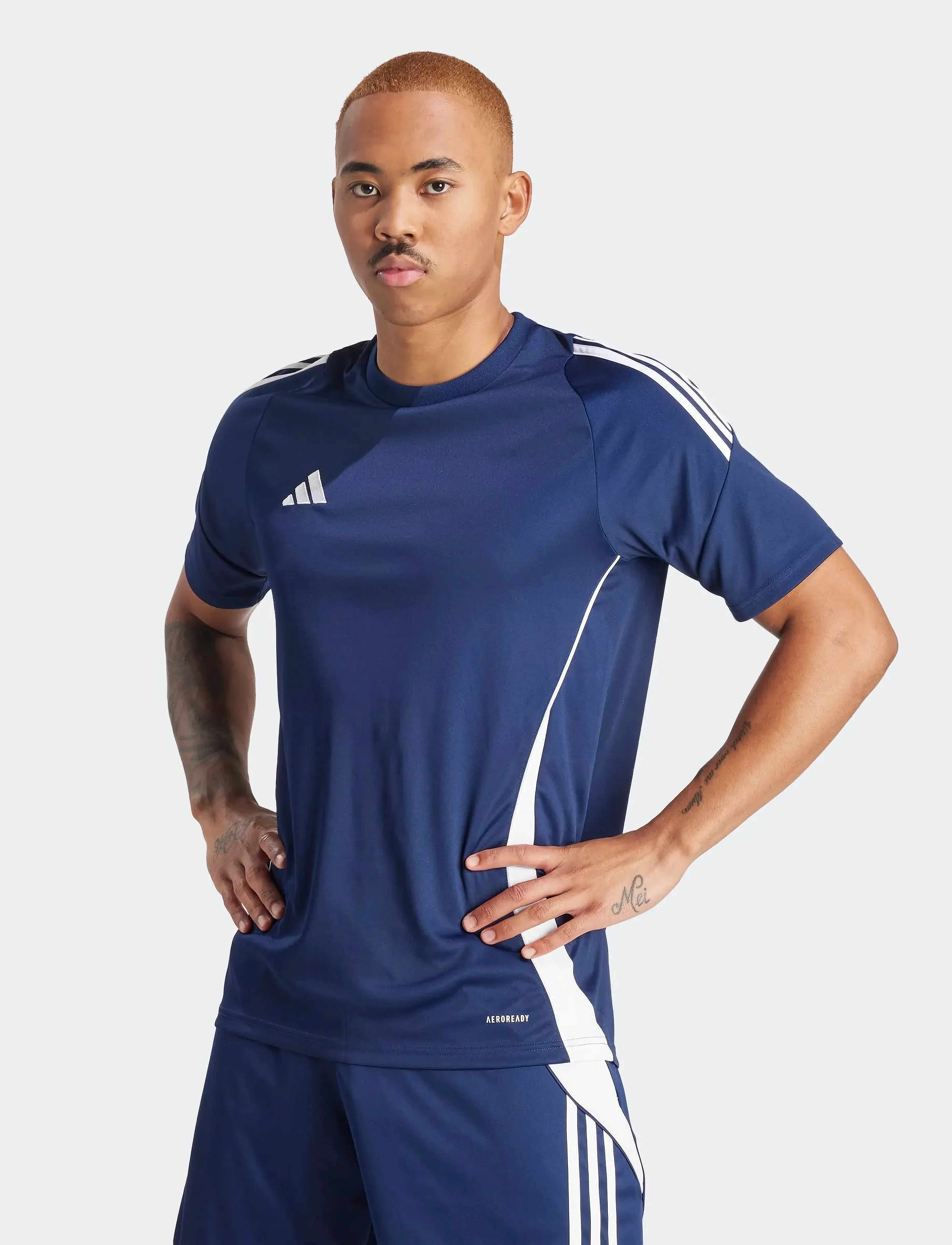 adidas Performance TIRO24 JSY - Streetstyle - TENABL/WHITE / navy