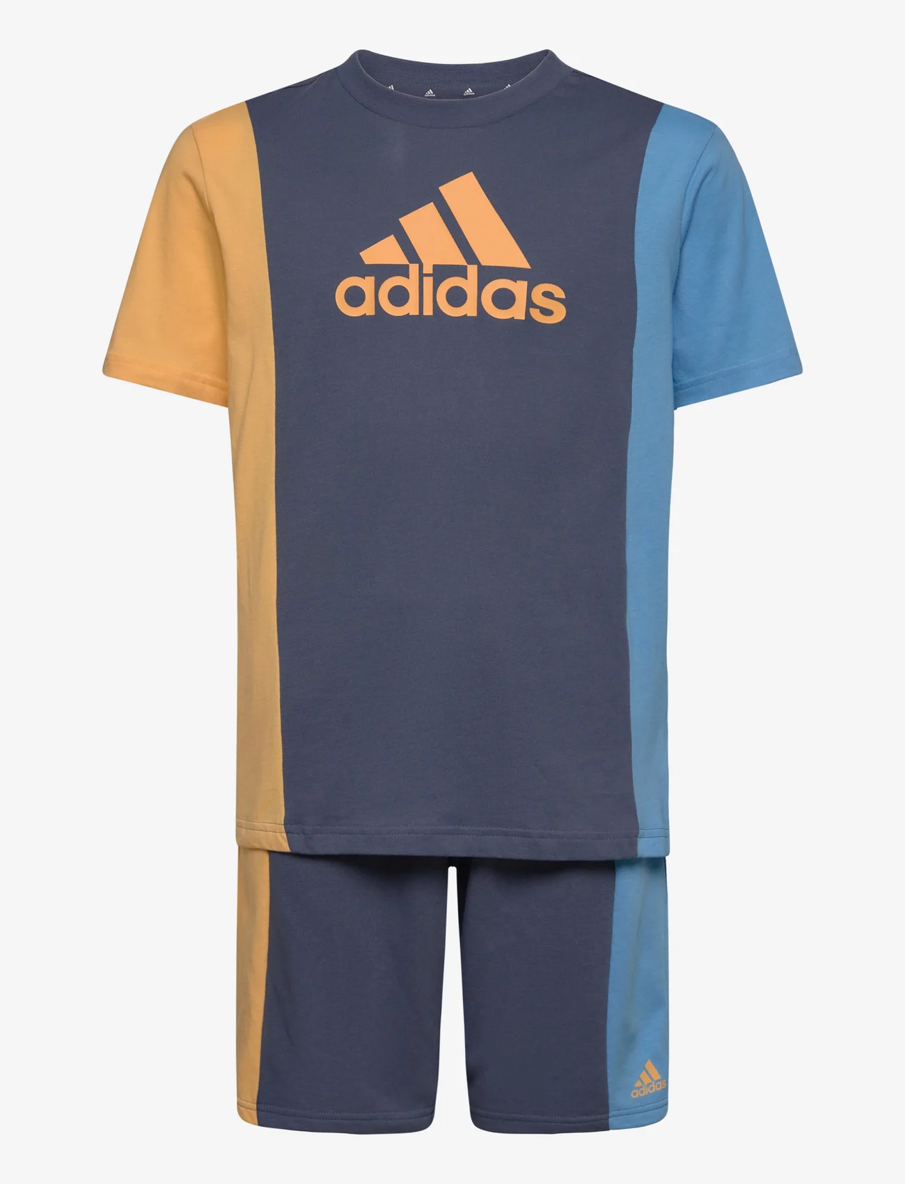 adidas Performance - Essentials Colorblock Tee Set Kids - sets with short-sleeved t-shirt - prloin/semspa/seblbu - 0